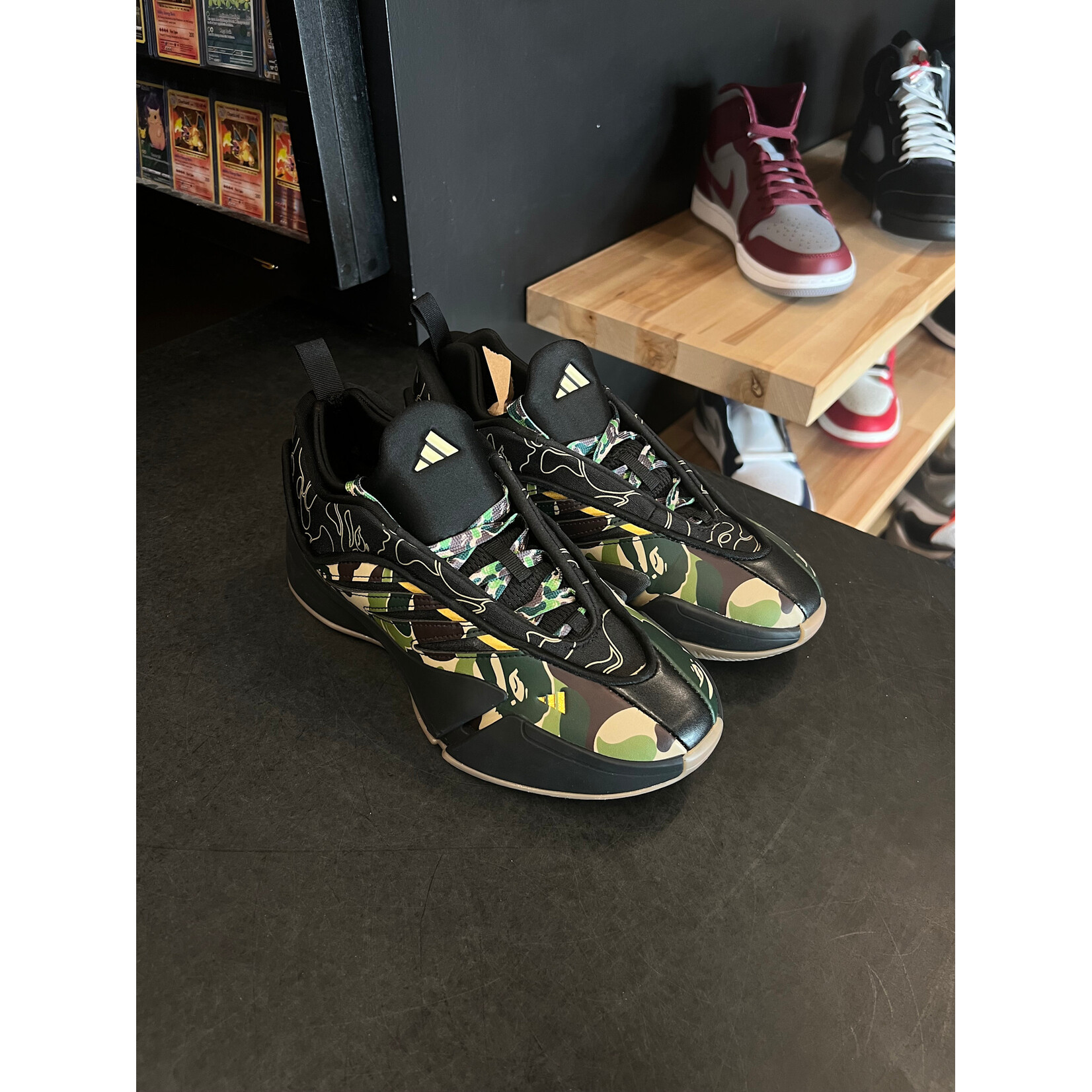 Adidas adidas Dame 9 Bape Black Green Size 6, PREOWNED