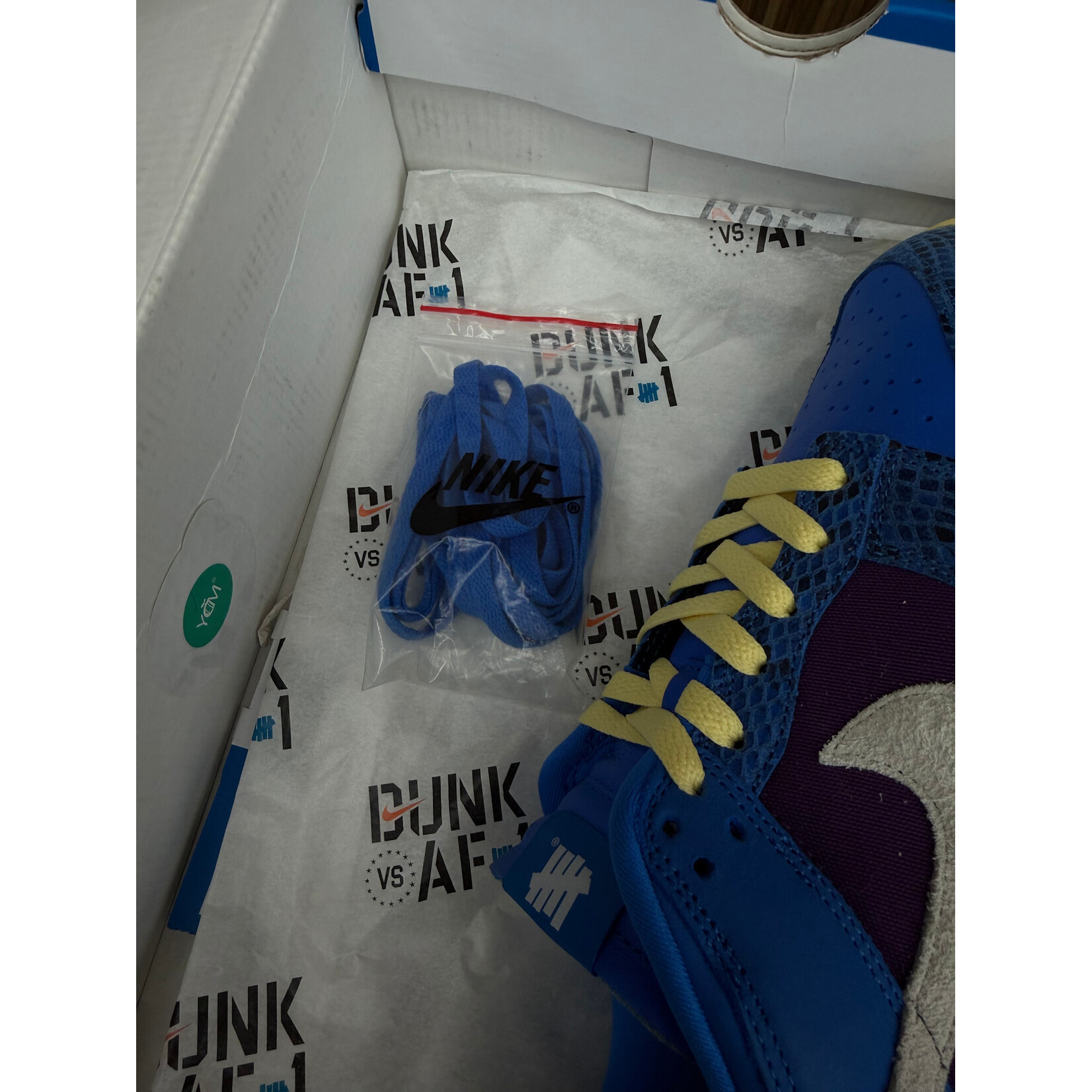 Nike Nike Dunk Low Undefeated 5 On It Dunk vs. AF1 Size 9.5, PREOWNED