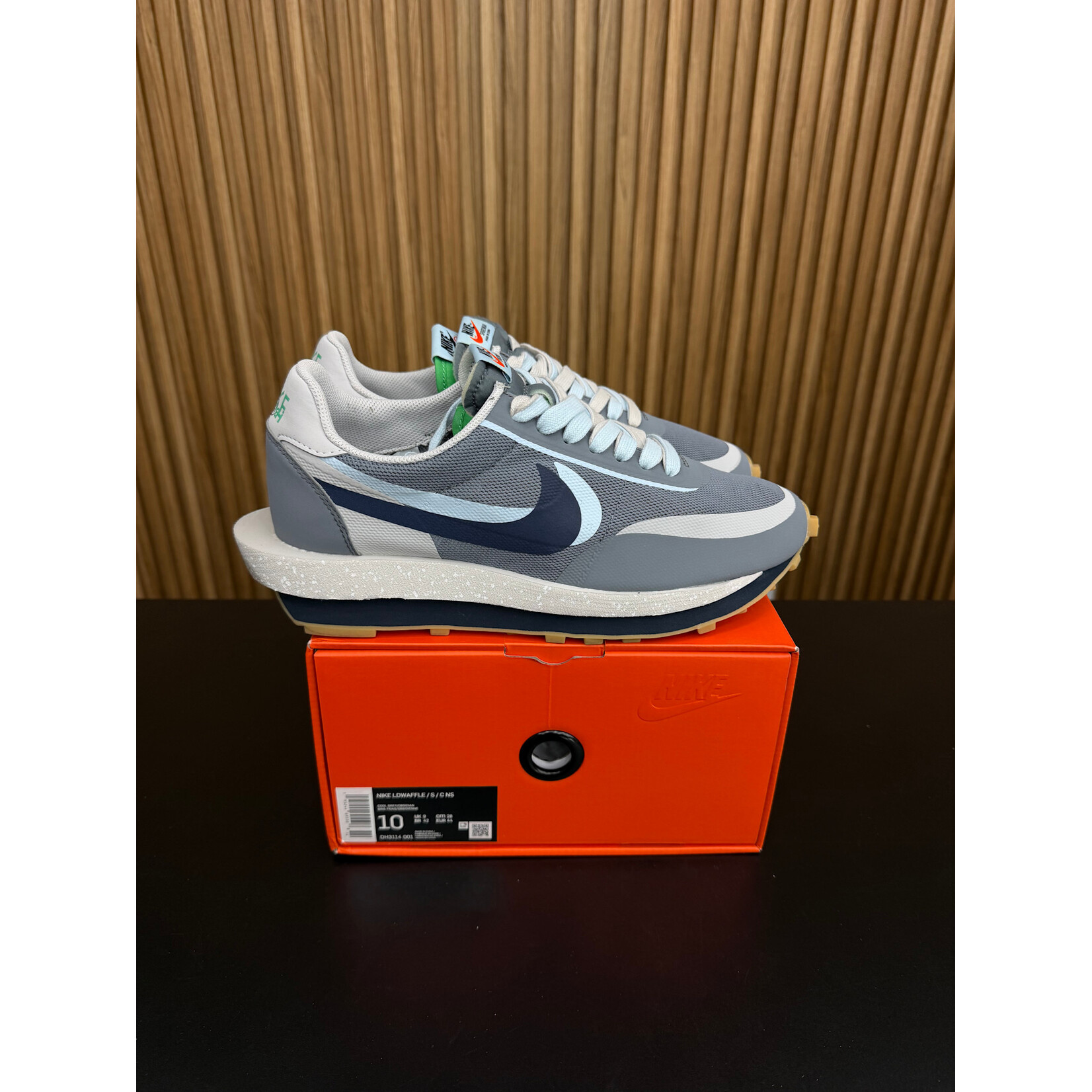 Nike Nike LD Waffle Sacai CLOT Kiss of Death 2 Cool Grey Size 10, PREOWNED