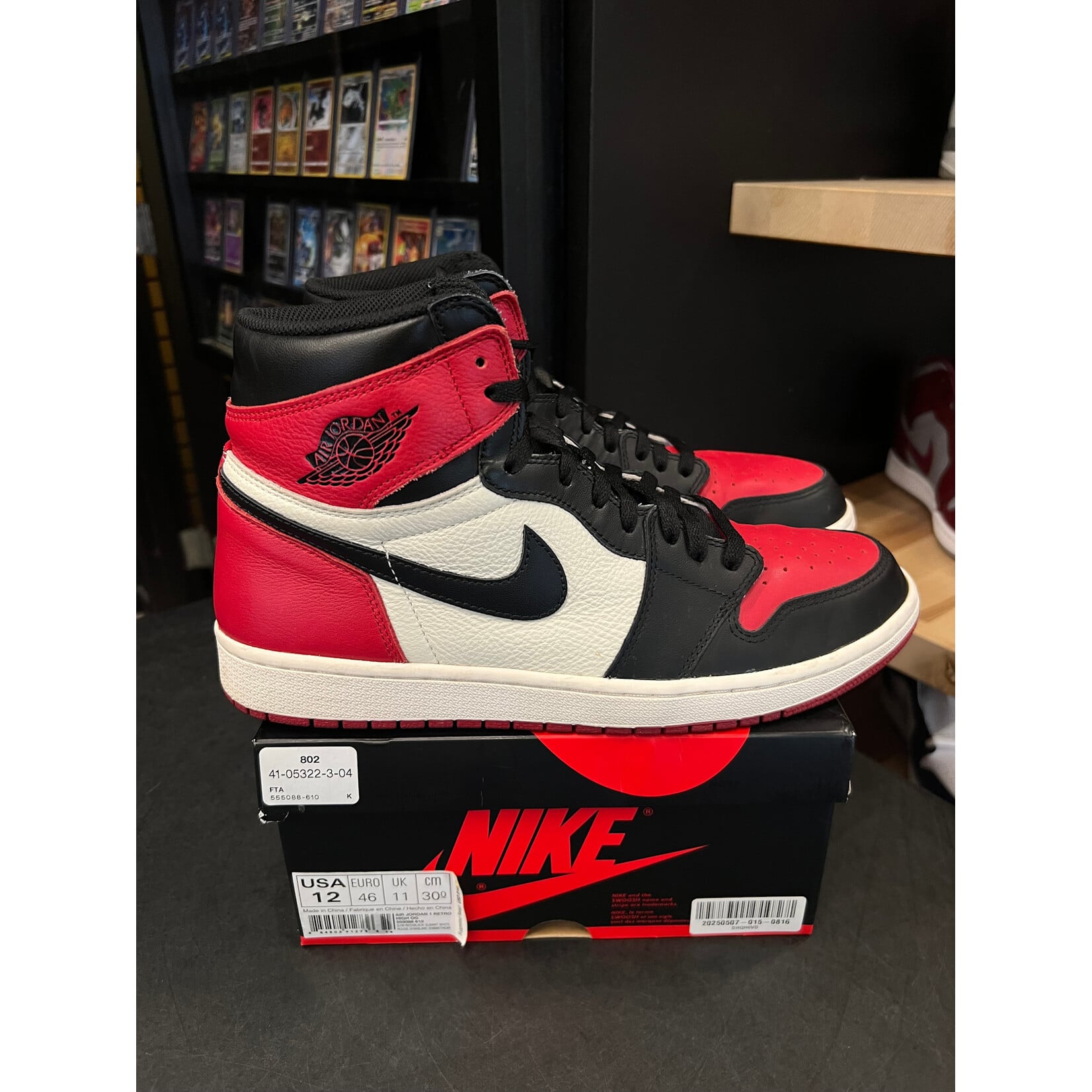 Jordan Jordan 1 Retro High Bred Toe Size 12, PREOWNED