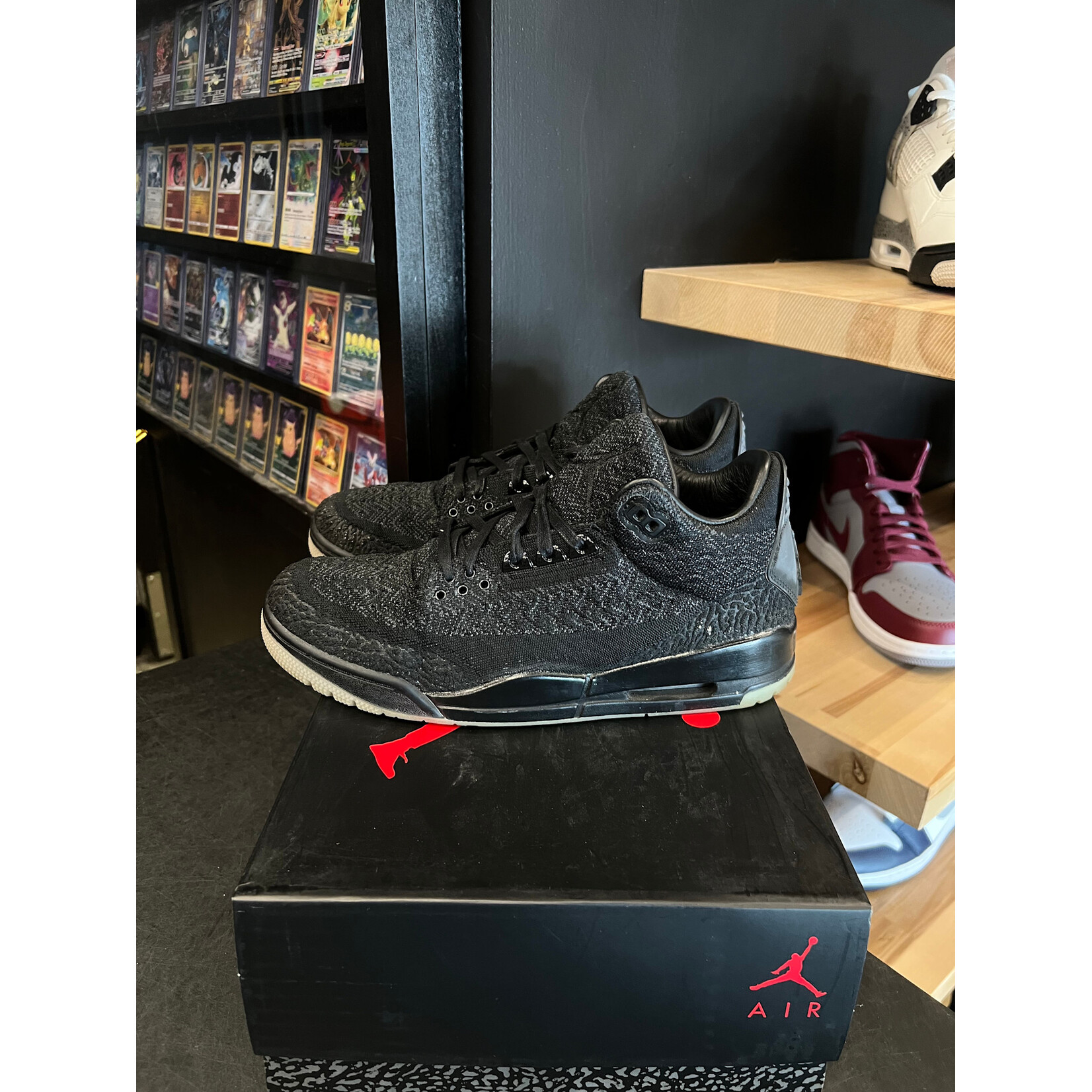 Jordan Jordan 3 Retro Flyknit Black Size 9.5, PREOWNED