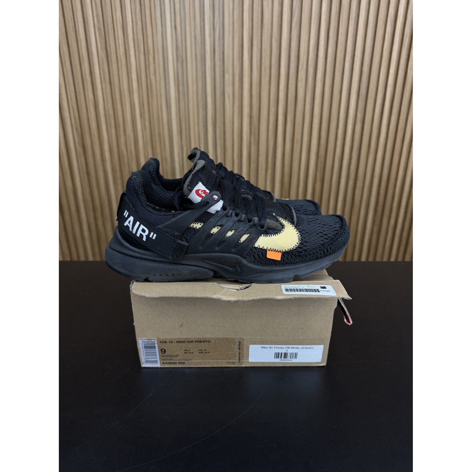 Nike Nike Air Presto Off-White Black (2018) Size 9, PREOWNED