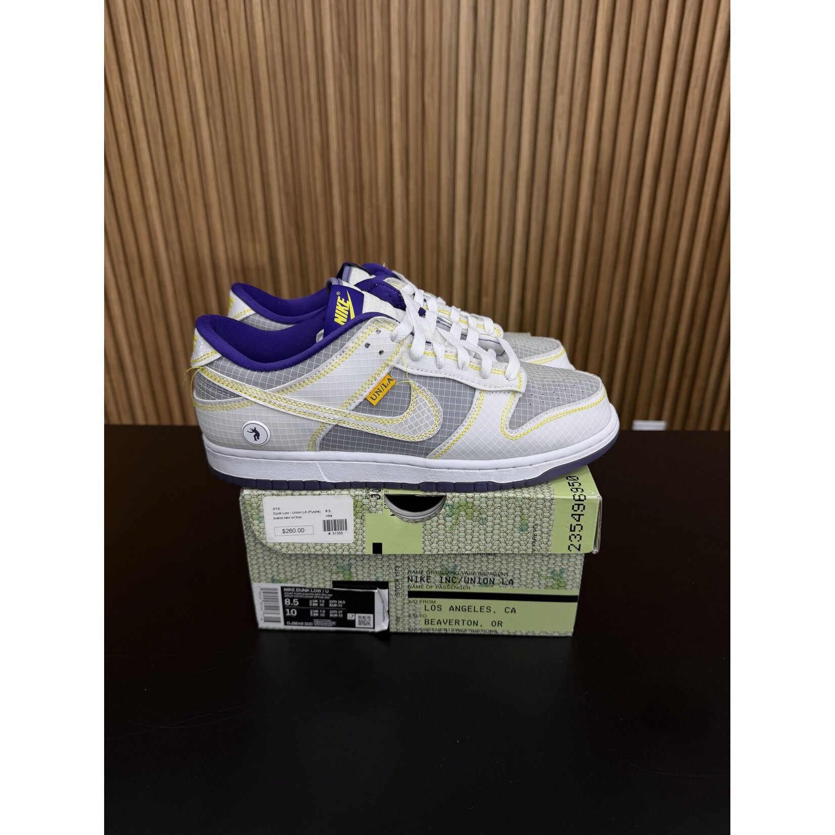 Nike Nike Dunk Low Union Passport Pack Court Purple Size 8.5, PREOWNED