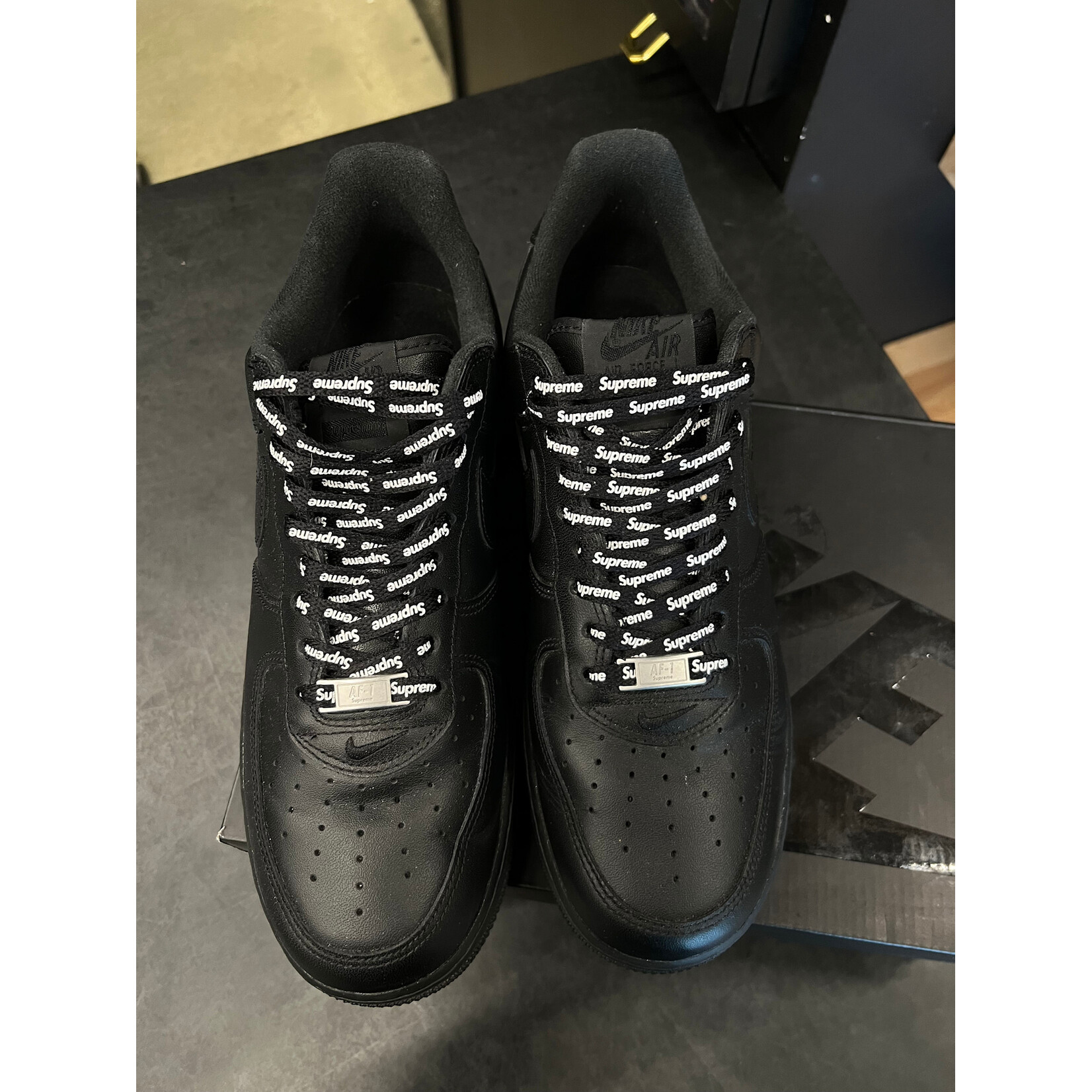 Nike Nike Air Force 1 Low Supreme Black Size 10, PREOWNED