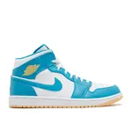 Jordan Jordan 1 Mid Aquatone Size 11, DS BRAND NEW DAMAGE BOX