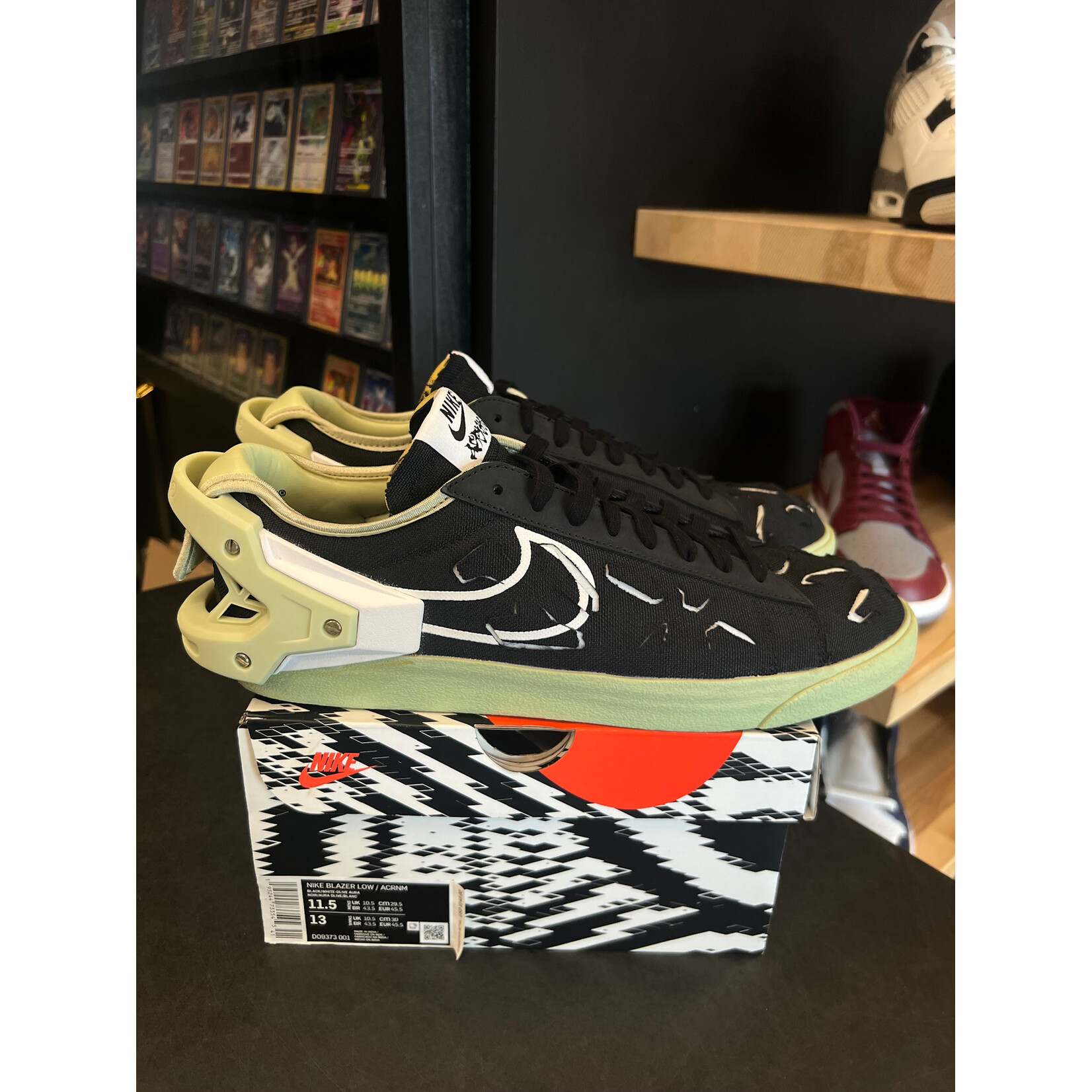 Nike Nike Blazer Low Acronym Black Olive Aura Size 11.5, PREOWNED