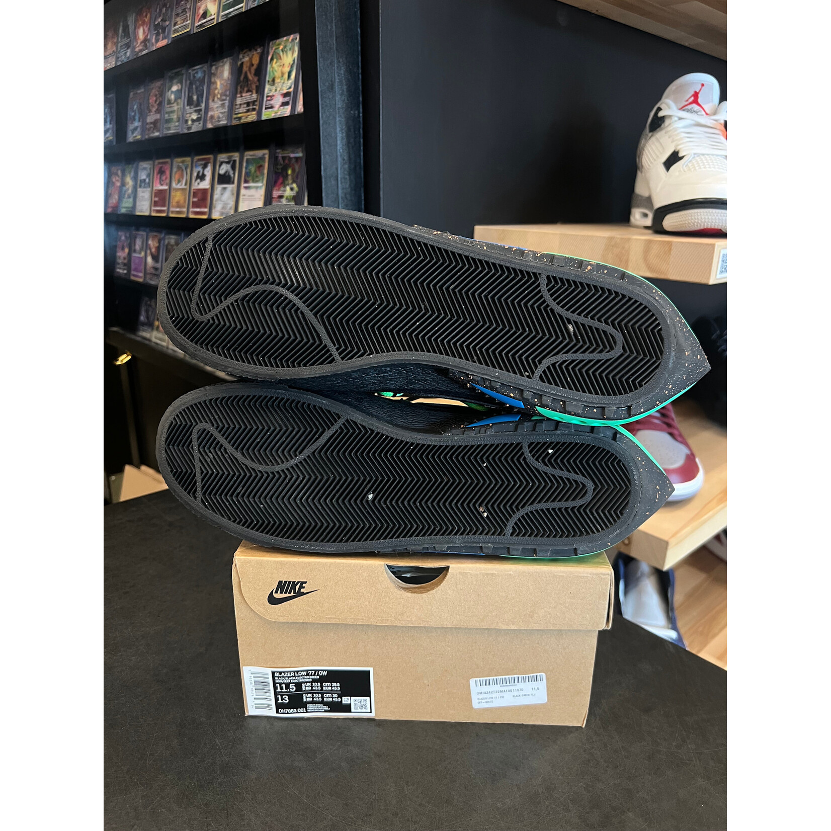 Nike Nike Blazer Low Off-White Black Electro Green Size 11.5, PREOWNED