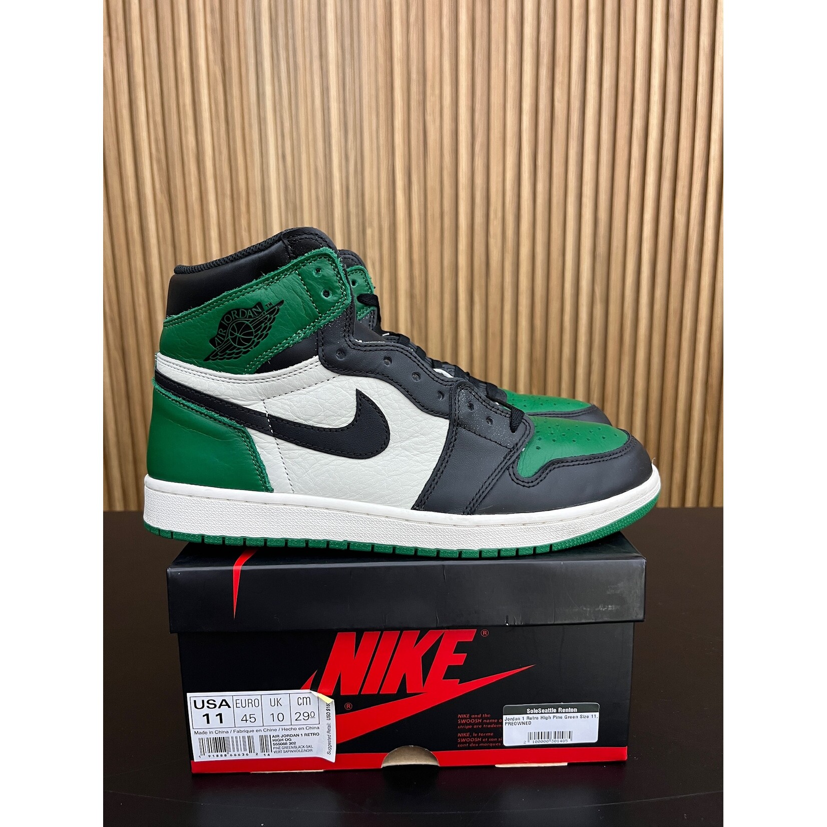 Jordan Jordan 1 Retro High Pine Green Size 11, PREOWNED