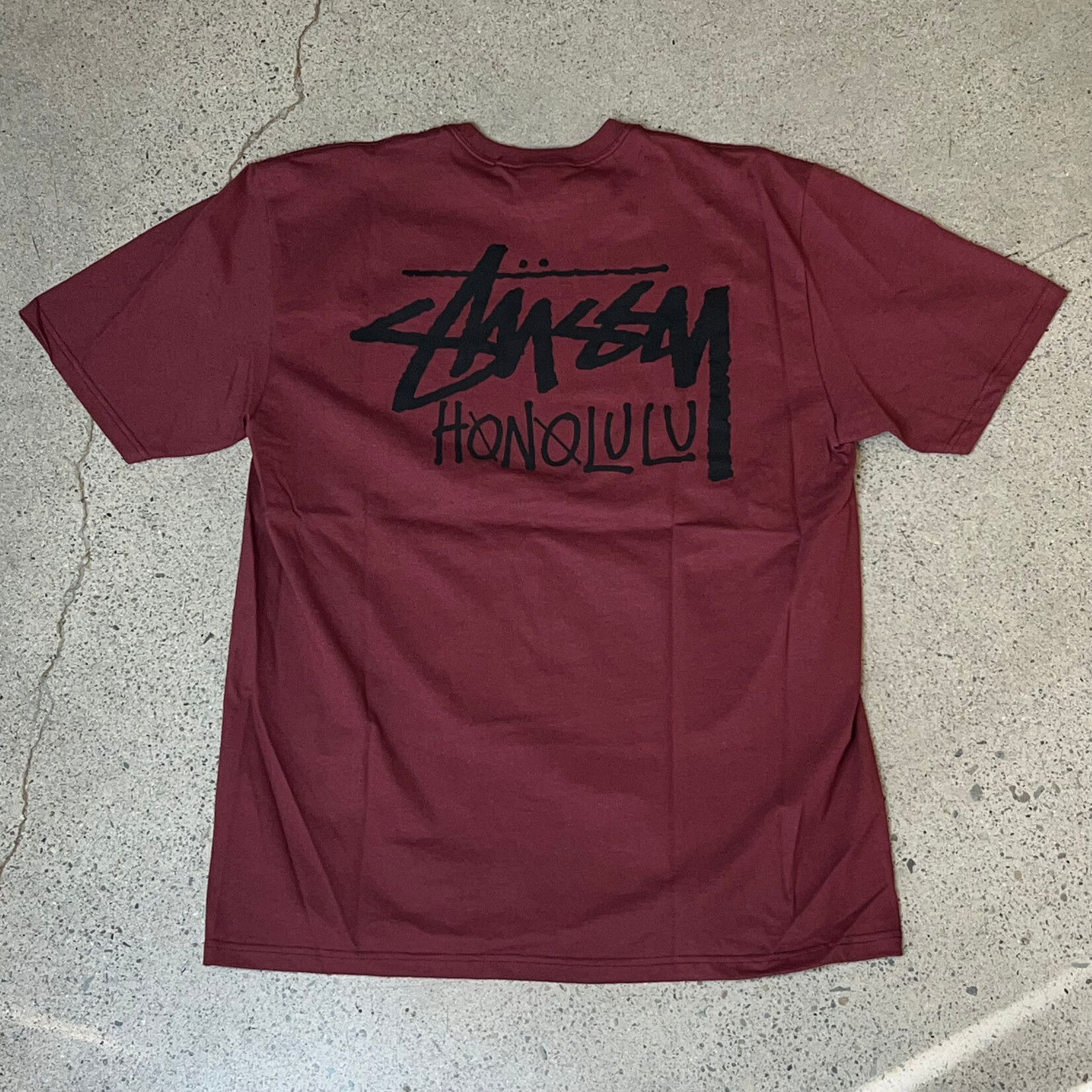 Stussy Stussy Chapter Tee Honolulu Burgundy Size Large, DS BRAND NEW