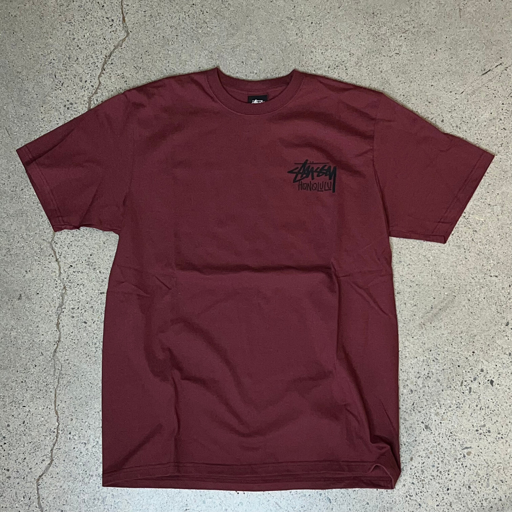 Stussy Stussy Chapter Tee Honolulu Burgundy Size Medium, DS BRAND NEW