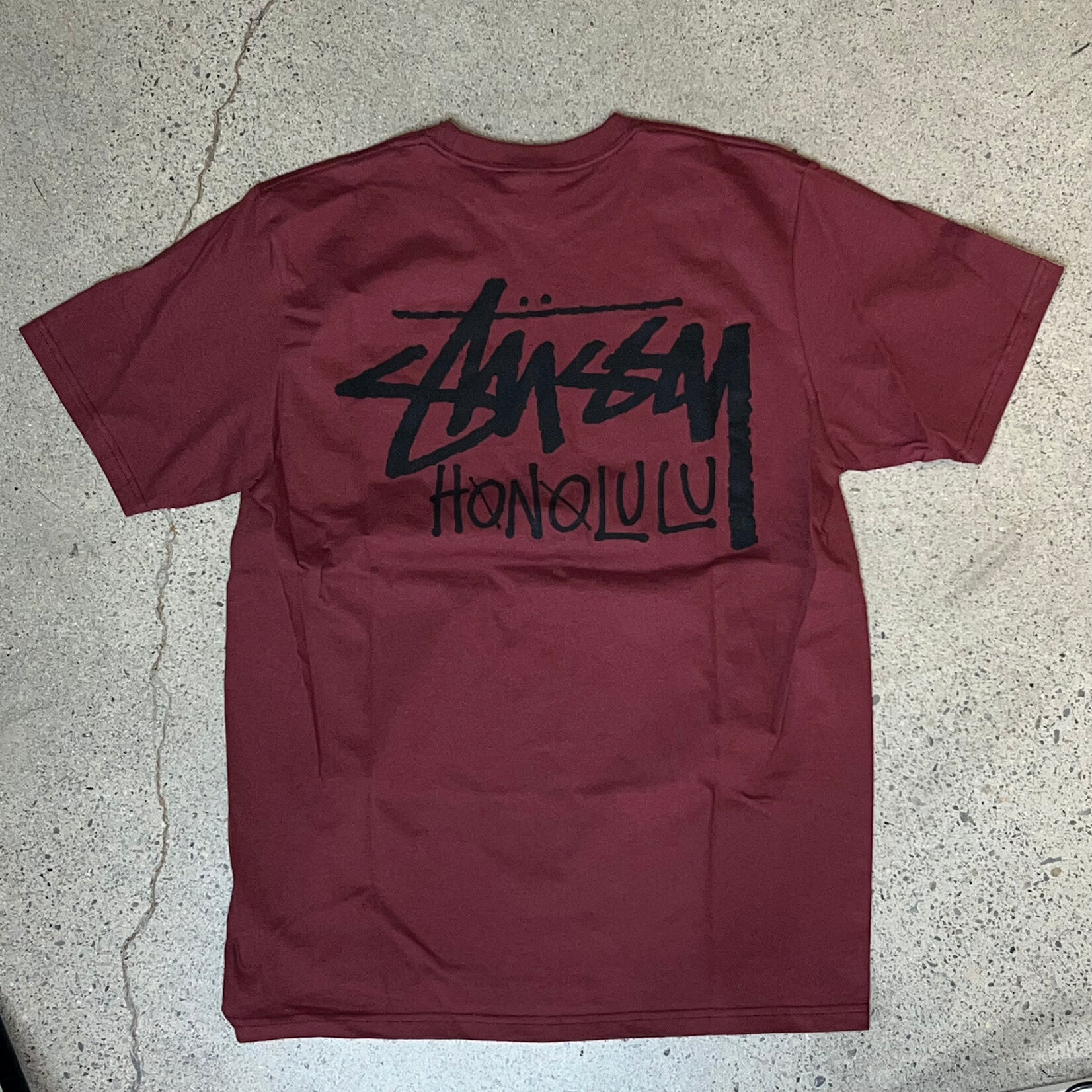 Stussy Stussy Chapter Tee Honolulu Burgundy Size Medium, DS BRAND NEW
