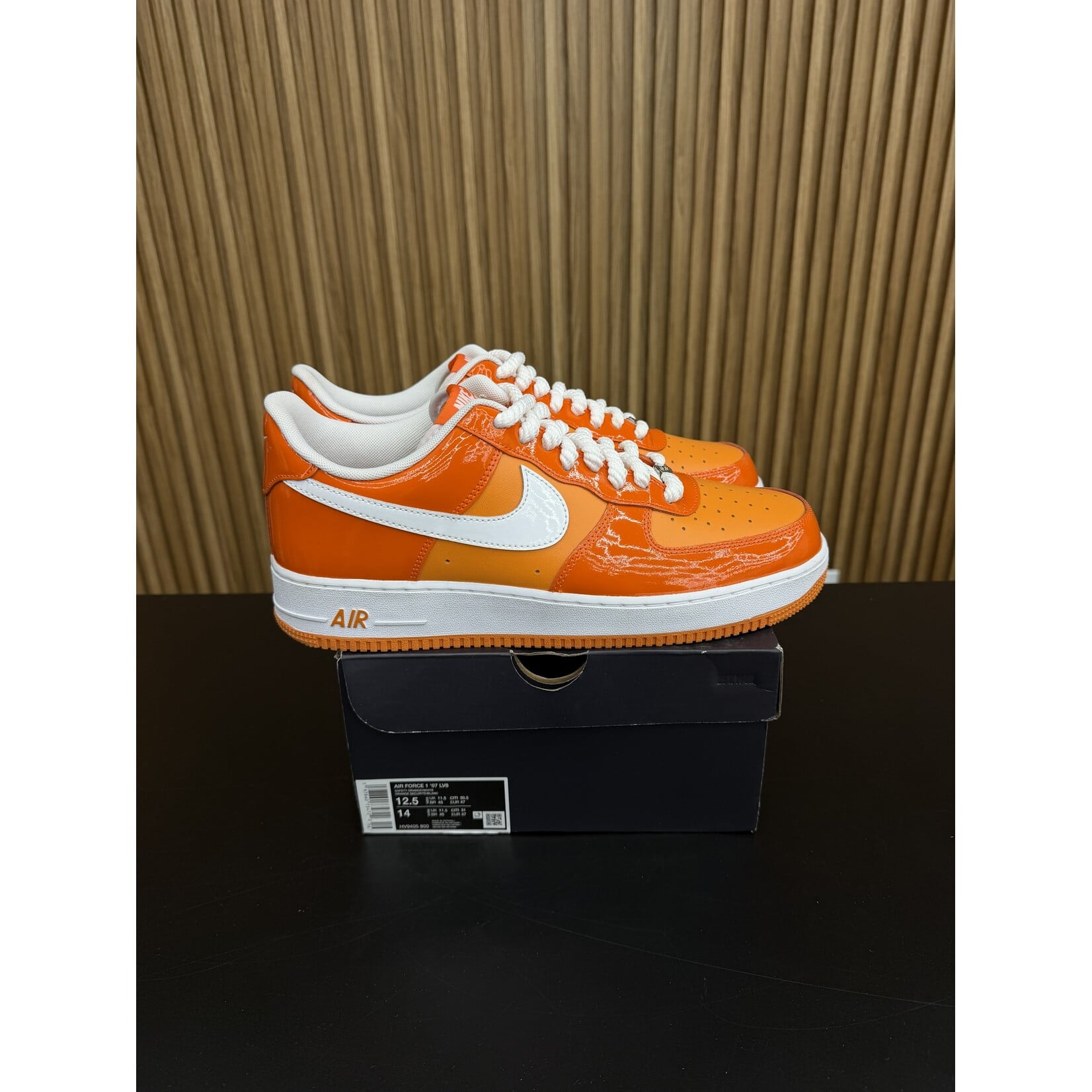 Nike Nike Air Force 1 Low '07 Orange White Patent Size 12.5, PREOWNED