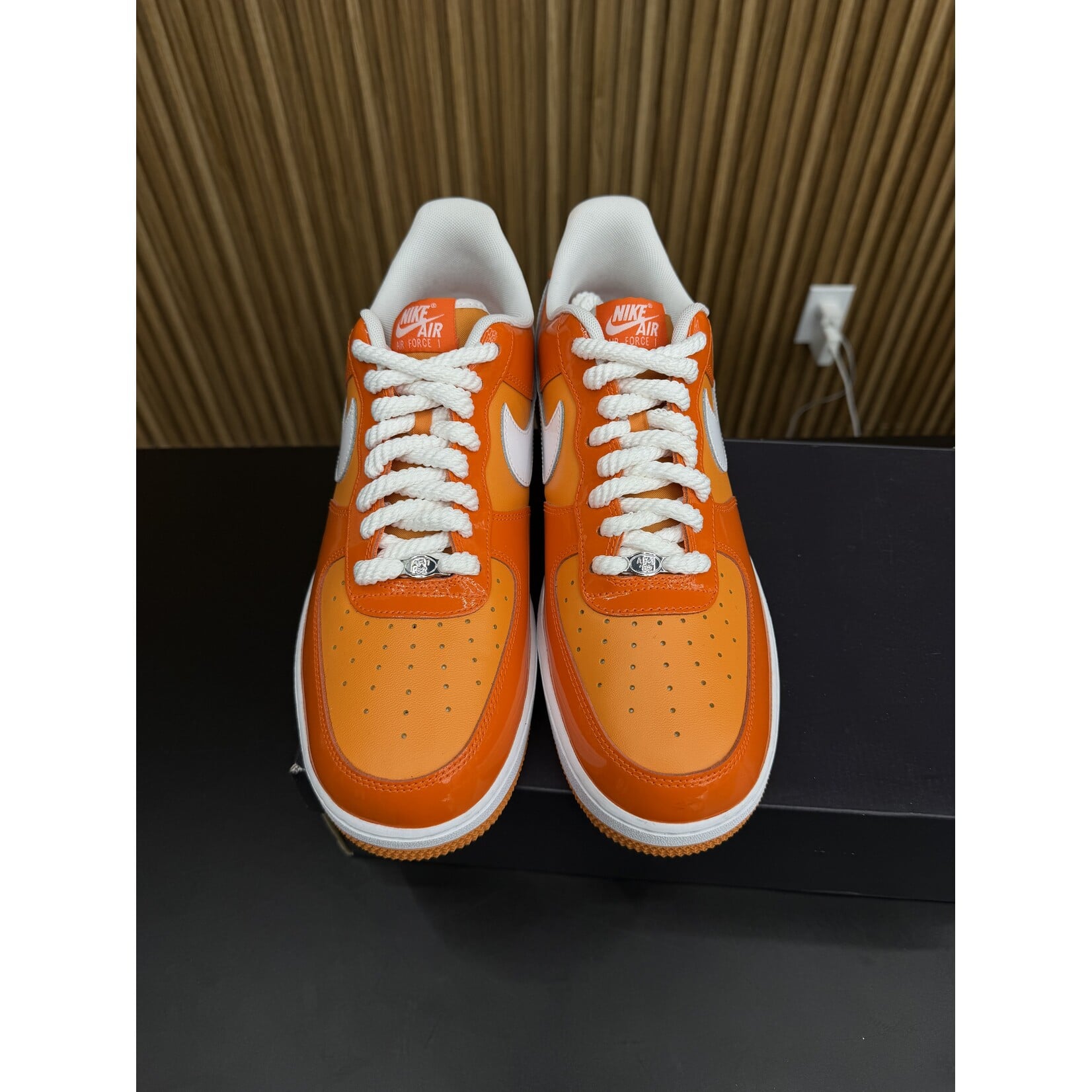 Nike Nike Air Force 1 Low '07 Orange White Patent Size 12.5, PREOWNED