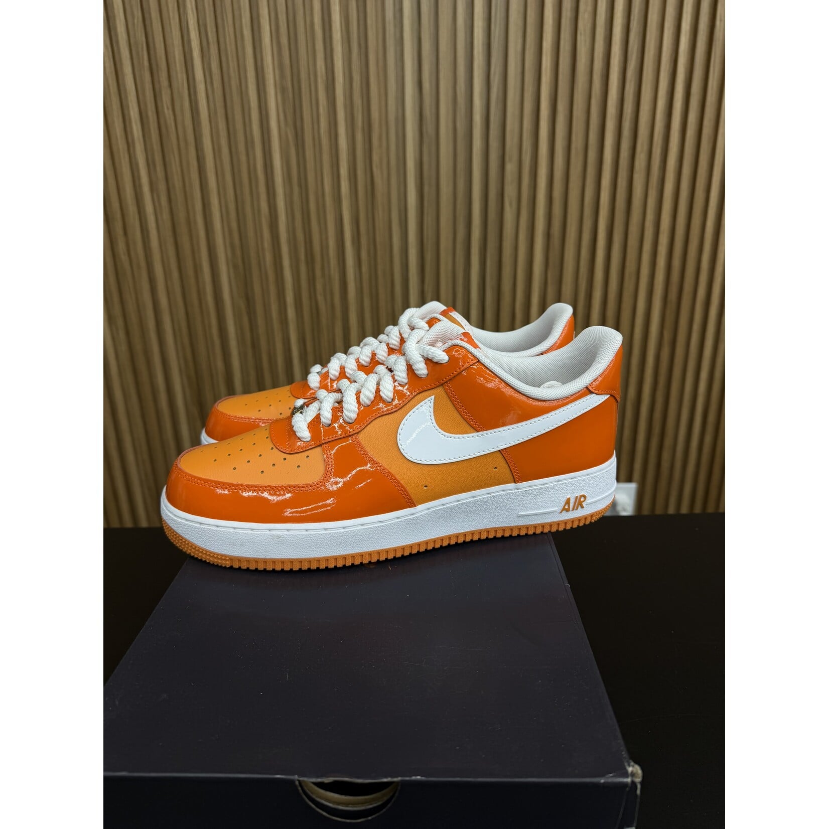 Nike Nike Air Force 1 Low '07 Orange White Patent Size 12.5, PREOWNED