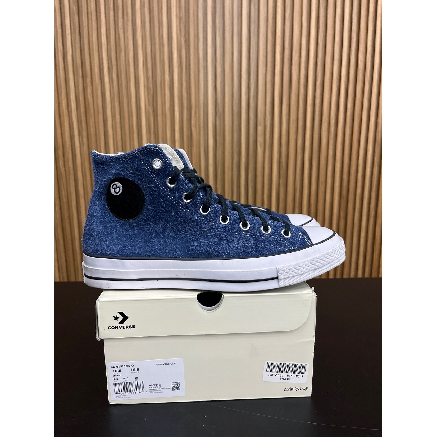 Converse Converse Chuck Taylor All Star 70 Hi Stussy 8-Ball Size 10.5, PREOWNED