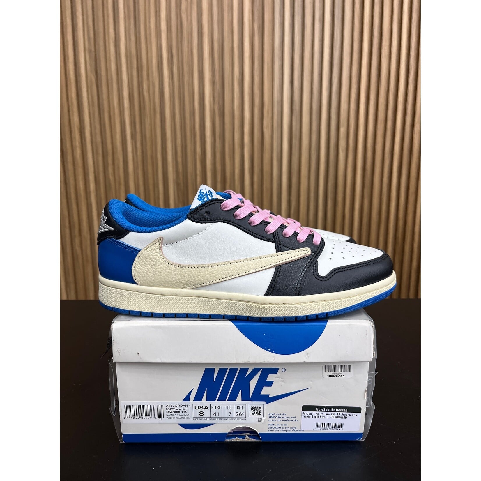 Jordan Jordan 1 Retro Low OG SP Fragment x Travis Scott Size 8, PREOWNED