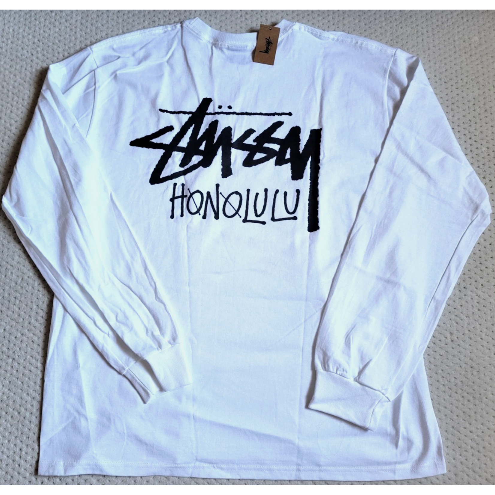 Stussy Stussy Chapter L/S Tee Honolulu White Size Medium, DS BRAND NEW