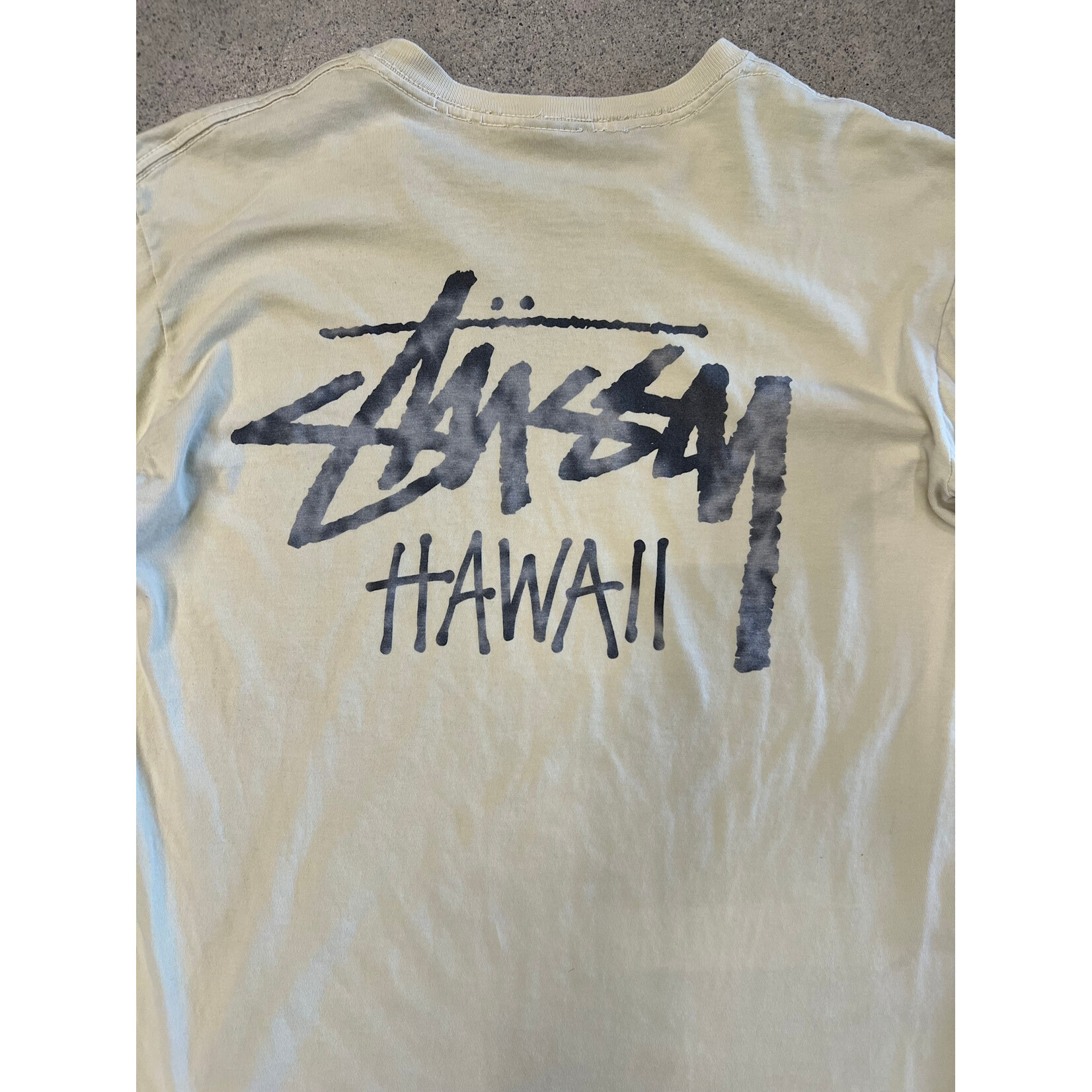 Stussy Stussy Chapter L/S Hawaii Cream  Size Medium, PREOWNED