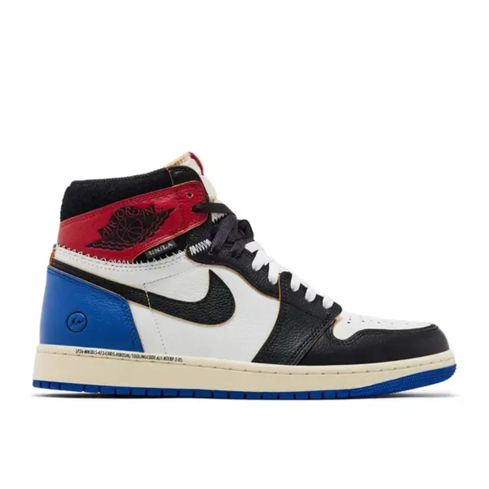 Jordan Jordan 1 Retro High OG SP Fragment x Union LA Varsity Red Sport Royal Size 11, DS BRAND NEW