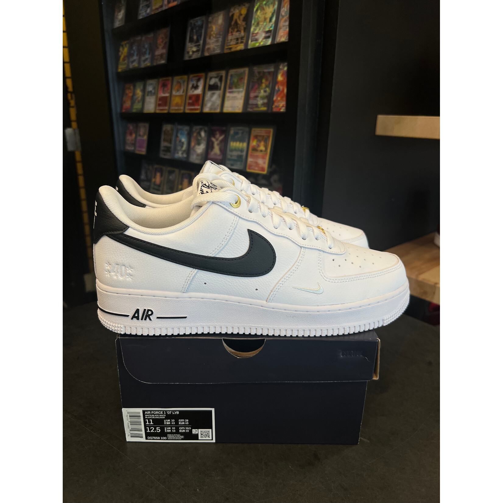Nike Nike Air Force 1 Low '07 LV8 40th Anniversary White Black Size 11, PREOWNED