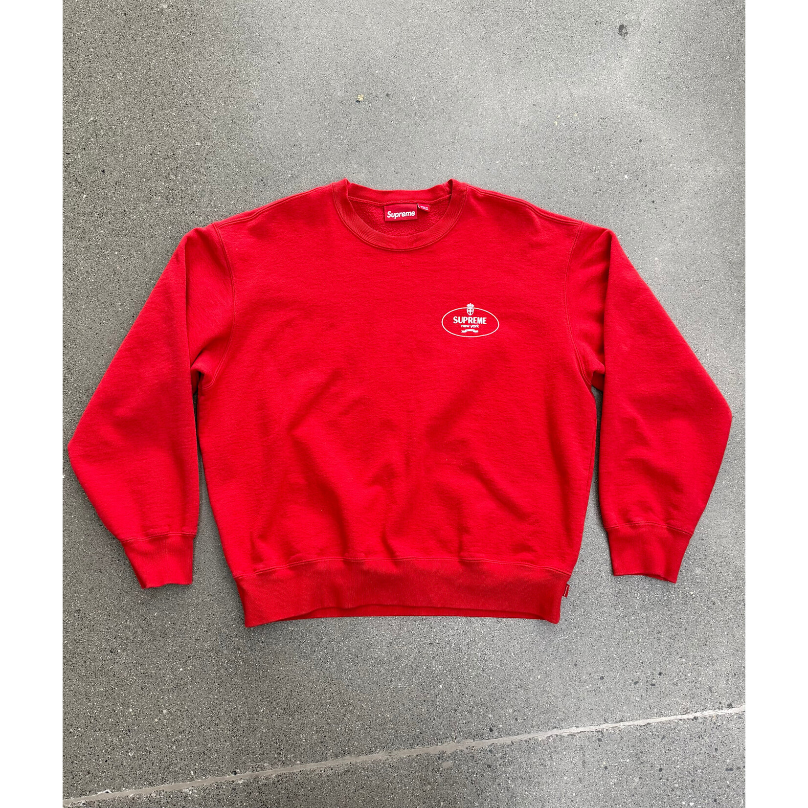 Supreme Supreme Crest Crewneck (FW24) Red Size Medium, PREOWNED