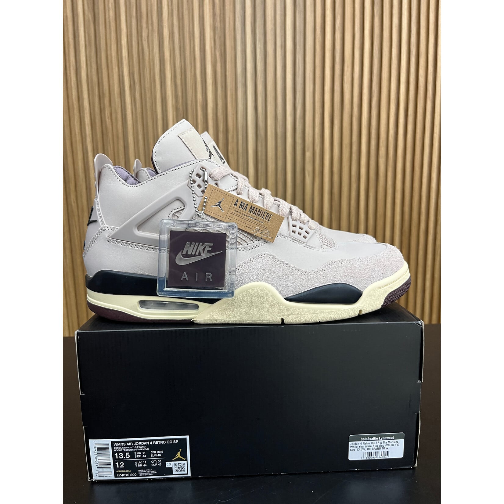 Nike Jordan 4 Retro OG SP A Ma Maniére While You Were Sleeping (Women's) Size 13.5, PREOWNED TRIED ON