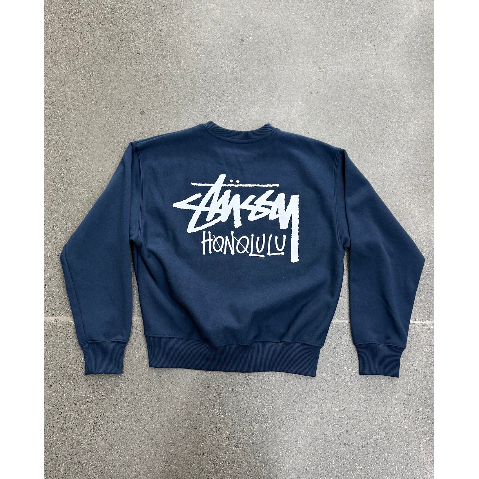 Stussy Stüssy Honolulu Chapter Limited Navy Fleece Crewneck Size Medium, PREOWNED