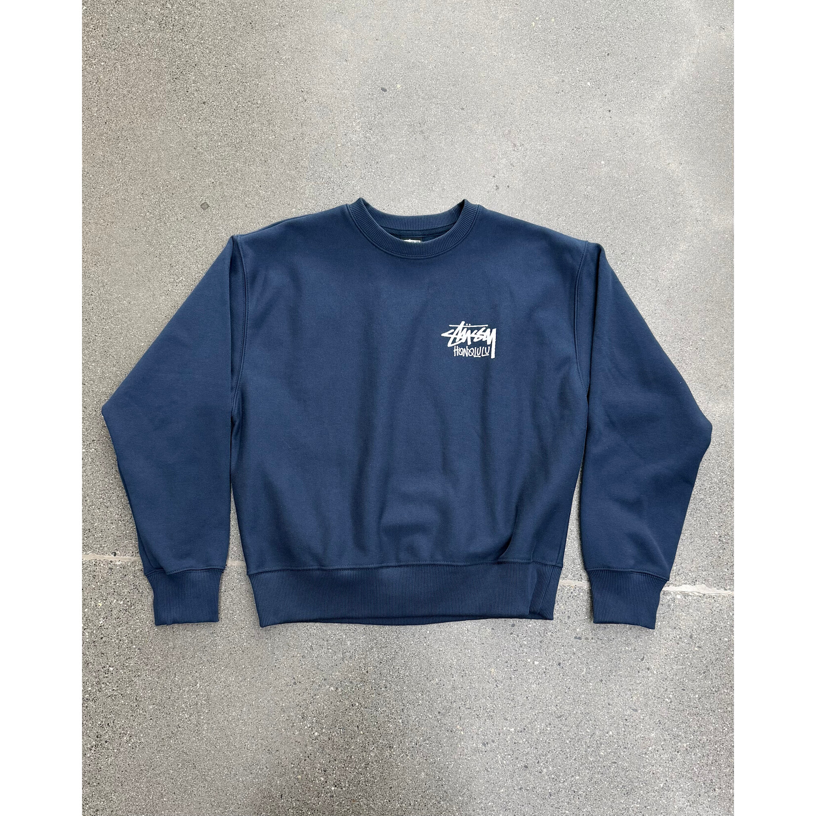 Stussy Stüssy Honolulu Chapter Limited Navy Fleece Crewneck Size Medium, PREOWNED