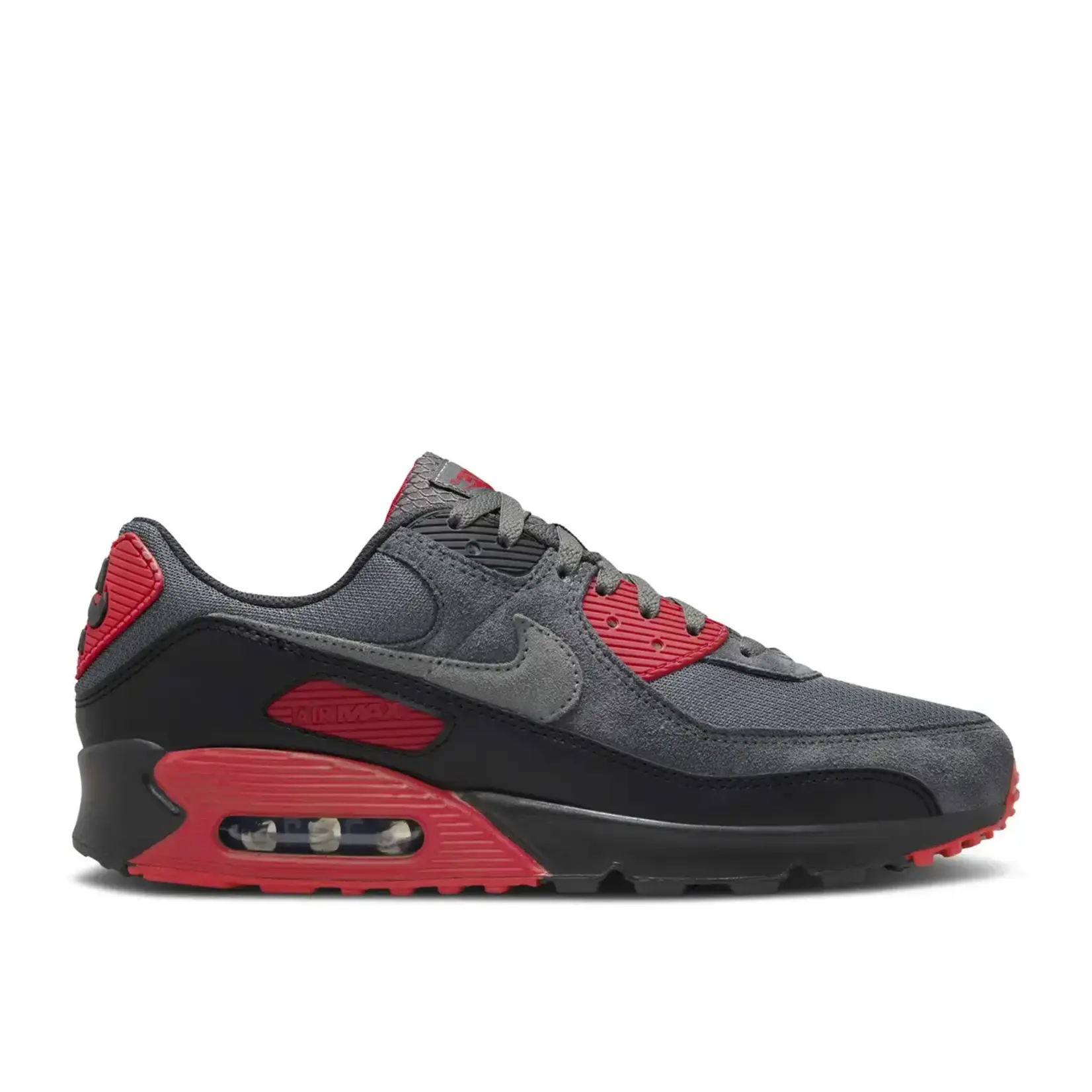 Nike Nike Air Max 90 Smoke Grey Fire Red Size 11.5, DS BRAND NEW