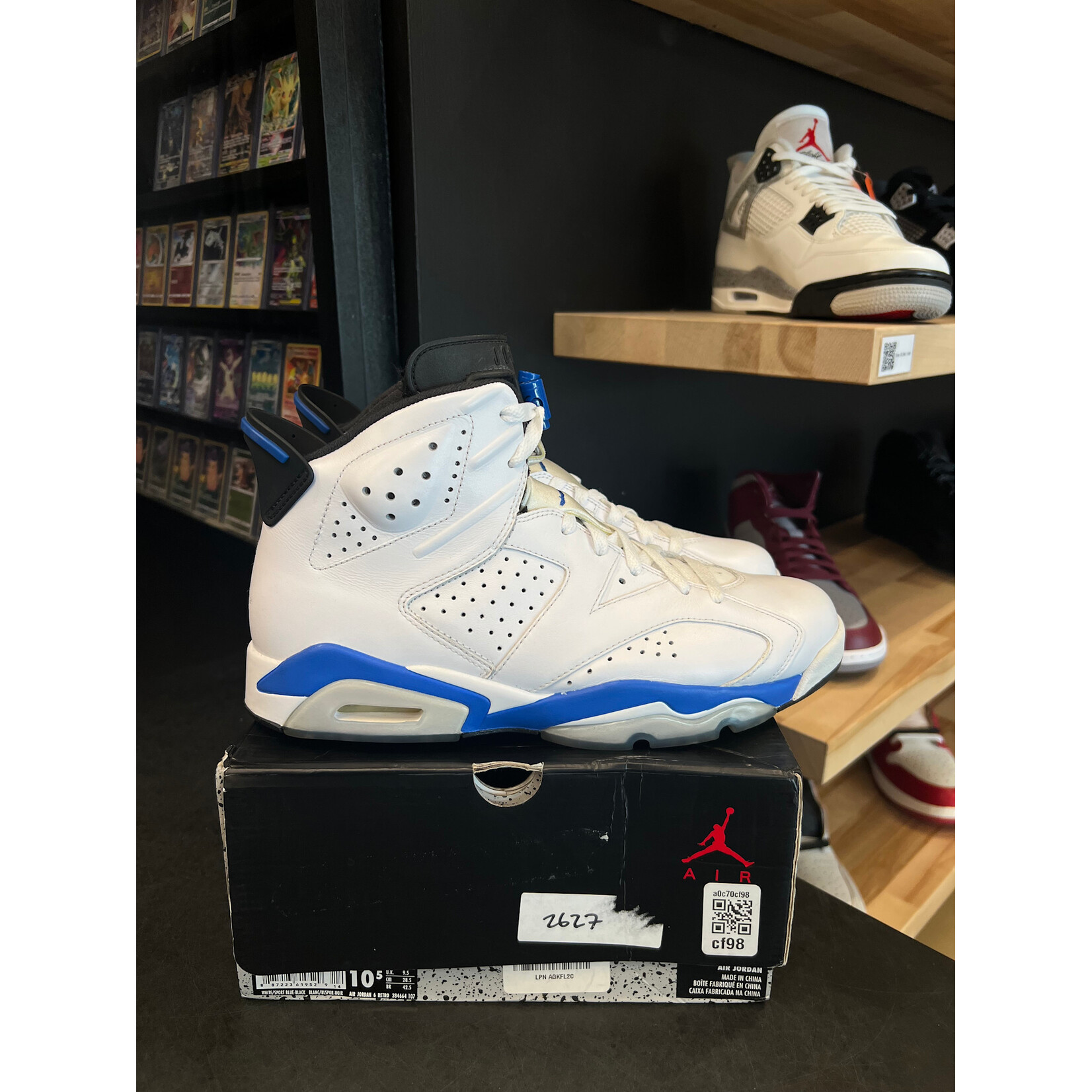 Jordan Jordan 6 Retro Sport Blue (2014) Size 10.5, PREOWNED