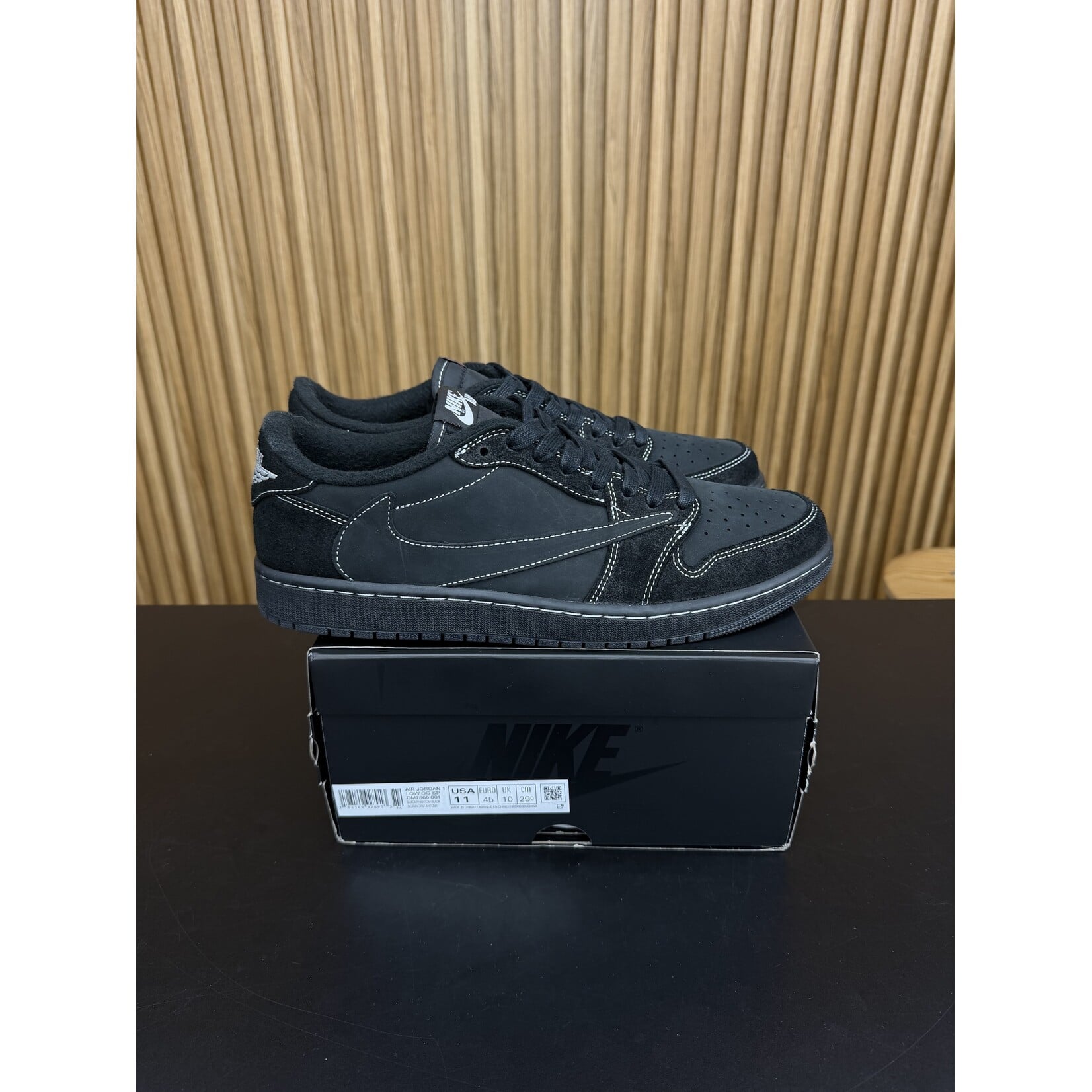 Jordan Jordan 1 Retro Low OG SP Travis Scott Black Phantom Size 11, PREOWNED