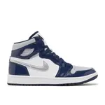 Jordan Jordan 1 Retro High Golf Patent Midnight Navy Size 11.5, DS BRAND NEW DAMAGED LID