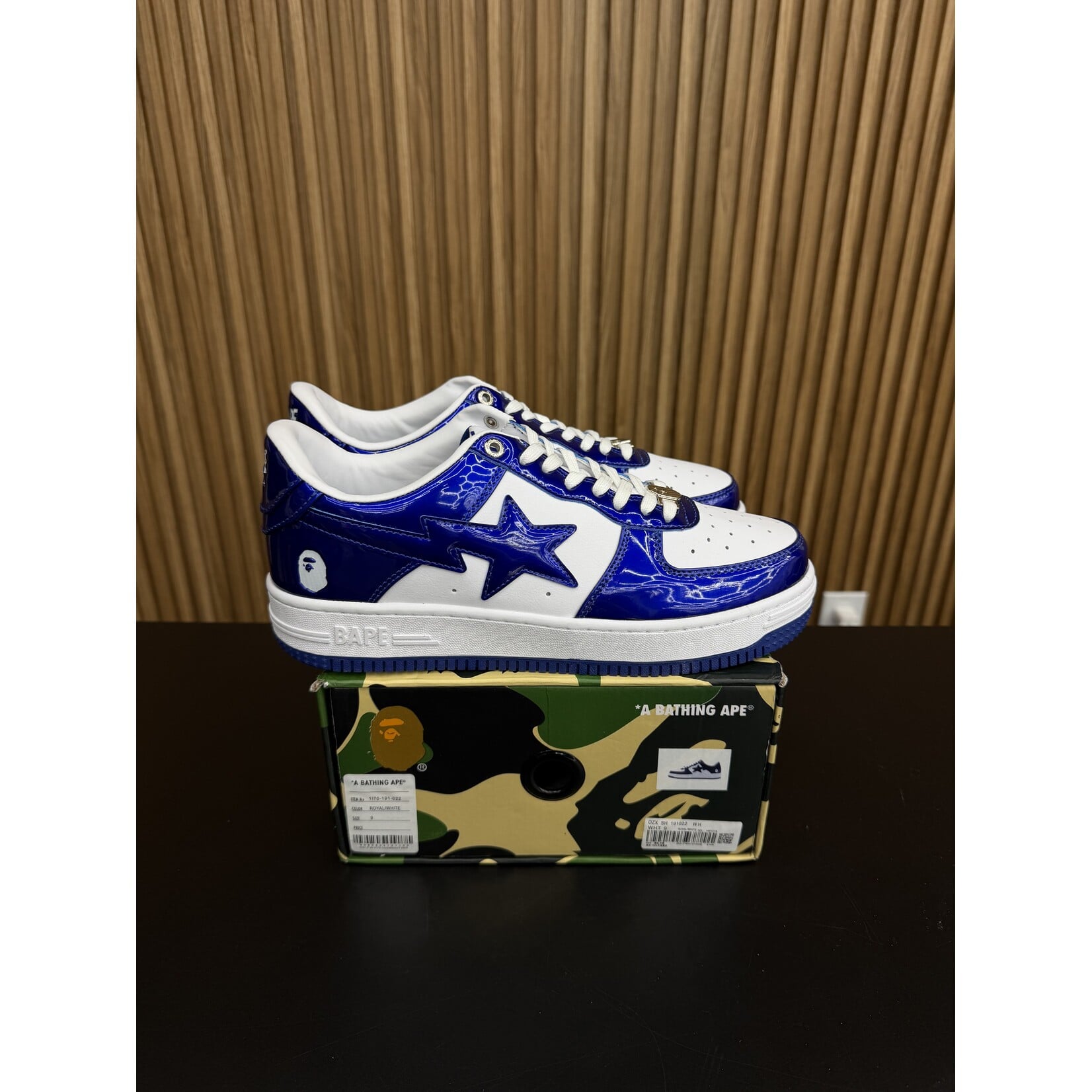 A A Bathing Ape Bape Sta #5 Blue Size 9, PREOWNED
