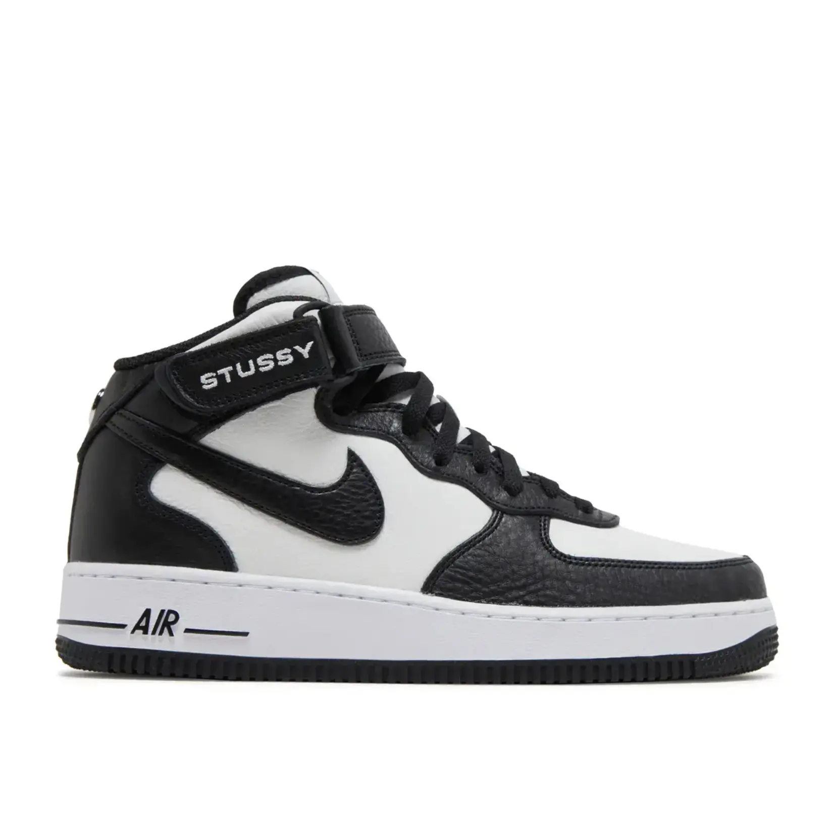 Nike Nike Air Force 1 Mid Stussy Black White Size 11, DS BRAND NEW DAMAGED LID