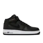 Nike Nike Air Force 1 Mid Stussy Black White Size 11, DS BRAND NEW DAMAGED LID