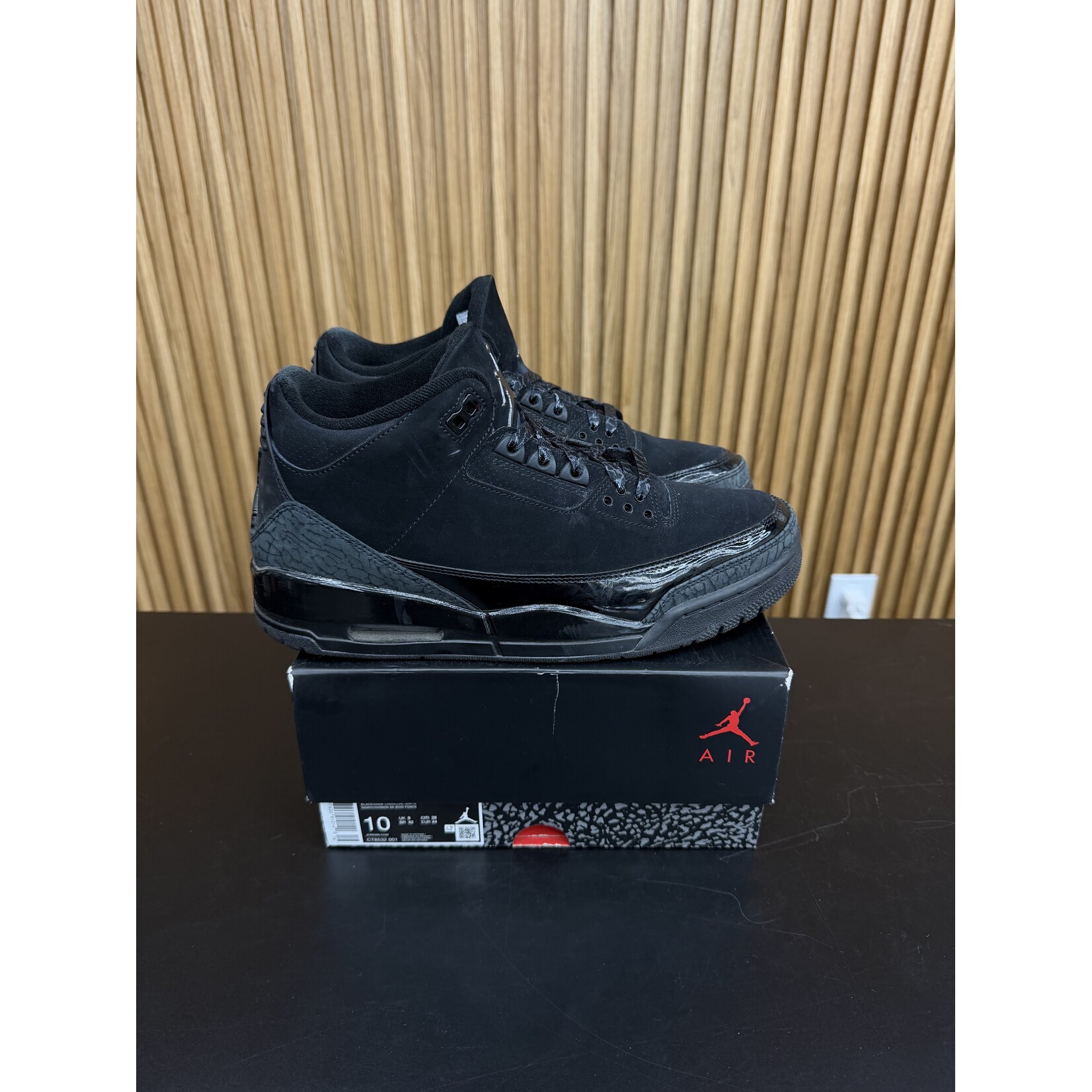 Jordan Jordan 3 Retro Black Cat (2025) Size 10, PREOWNED