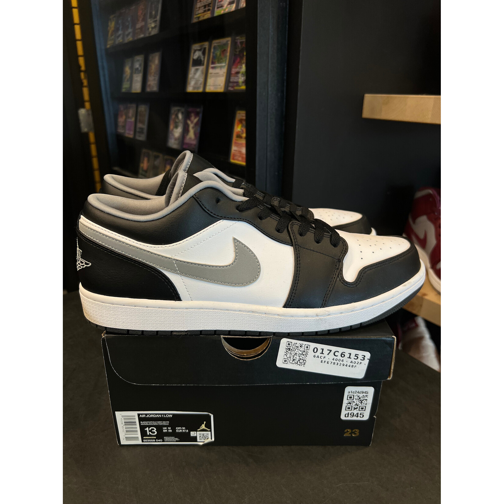 Jordan Jordan 1 Low Black White Grey Size 13, PREOWNED
