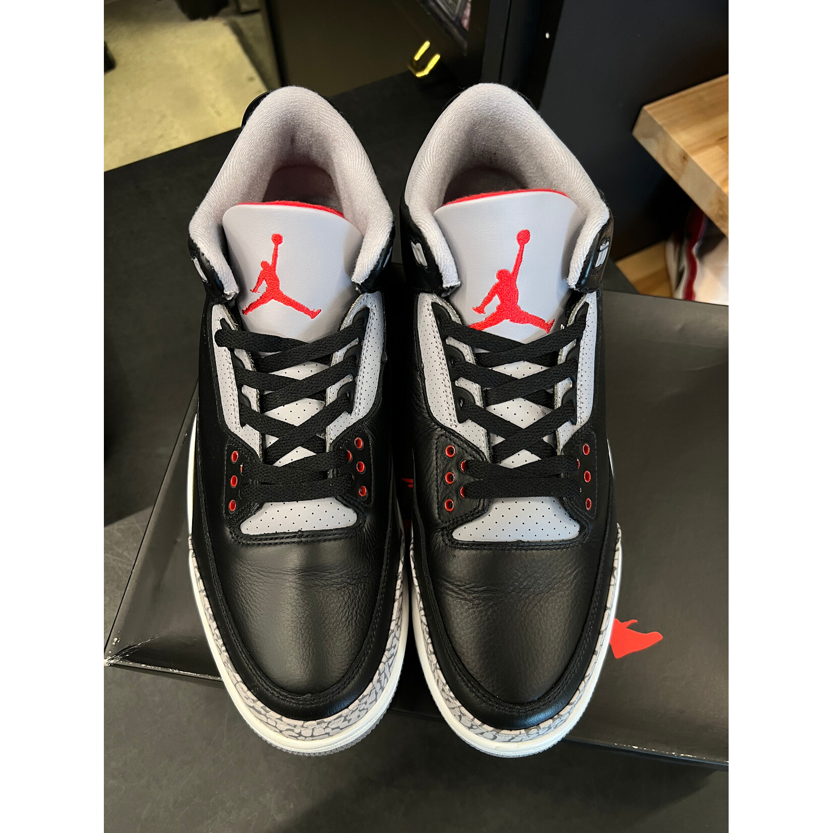 New Jordan 3 Retro OG Black Cement (2024) Size 13, PREOWNED