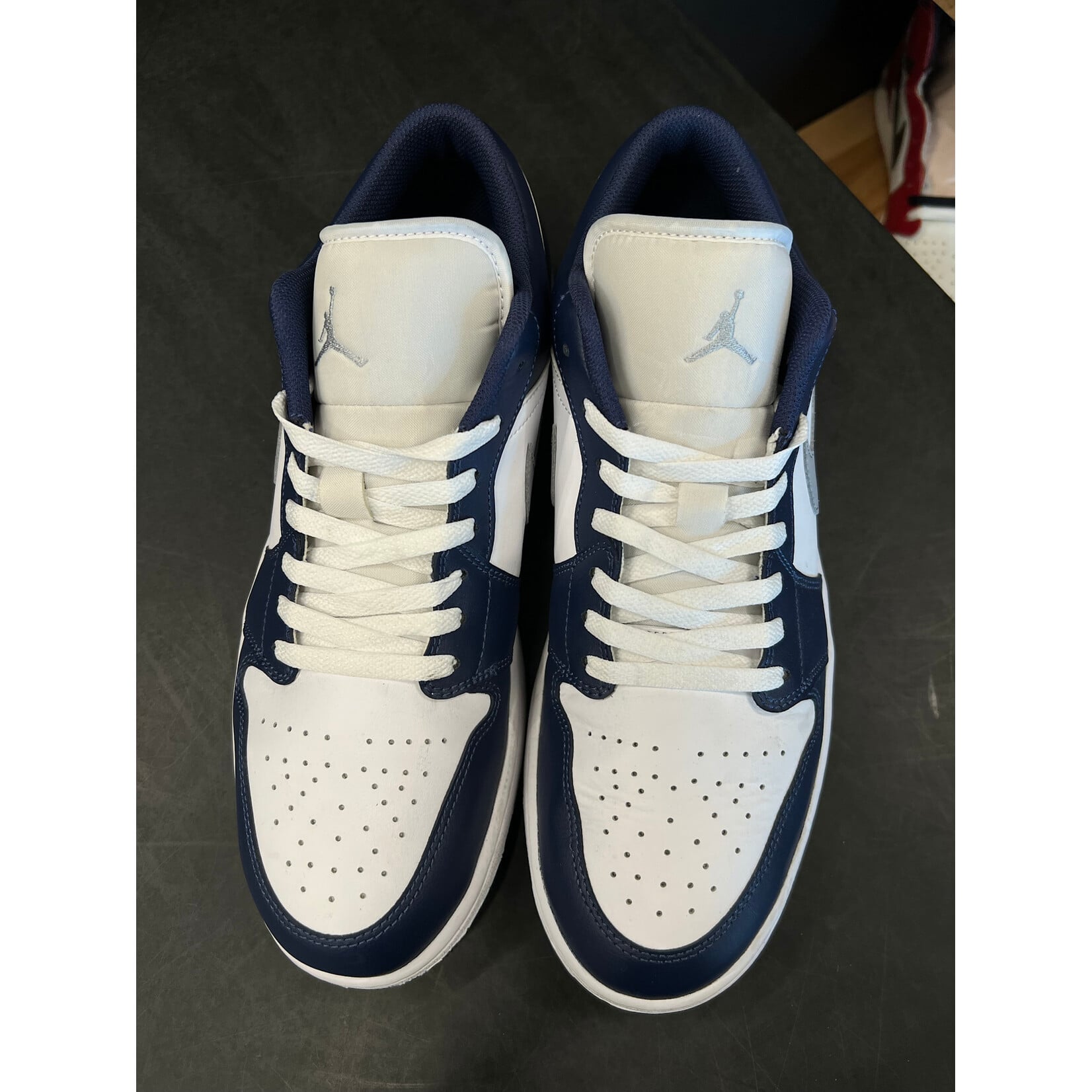 New Jordan 1 Low Wolf Grey Midnight Navy Size 13, PREOWNED NO BOX