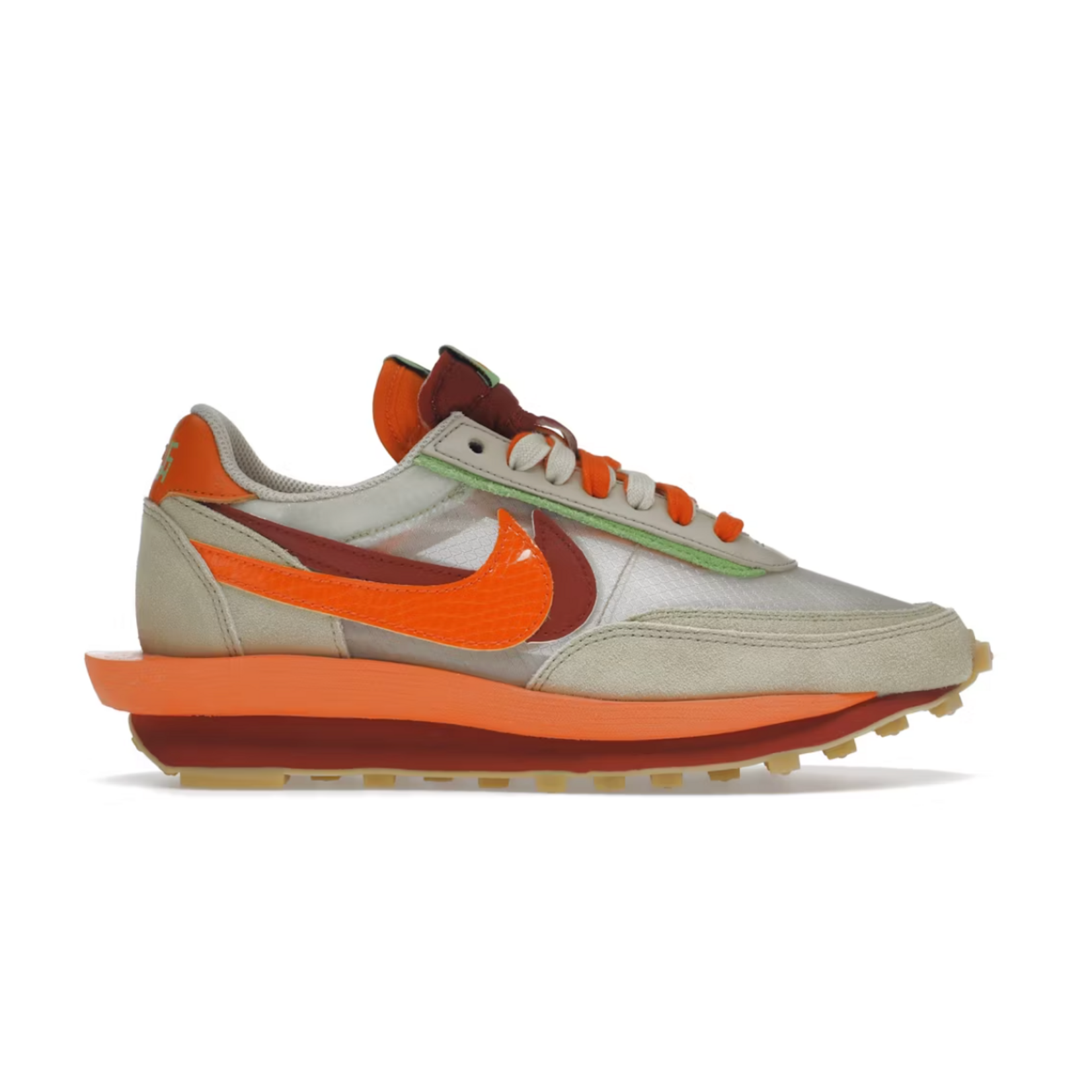 Nike Nike LD Waffle sacai CLOT Kiss of Death Net Orange Blaze Size 9, DS BRAND NEW