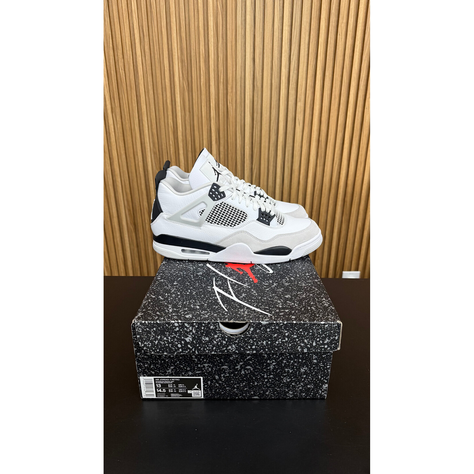 Jordan Jordan 4 Retro Military Black Size 13, PREOWNED