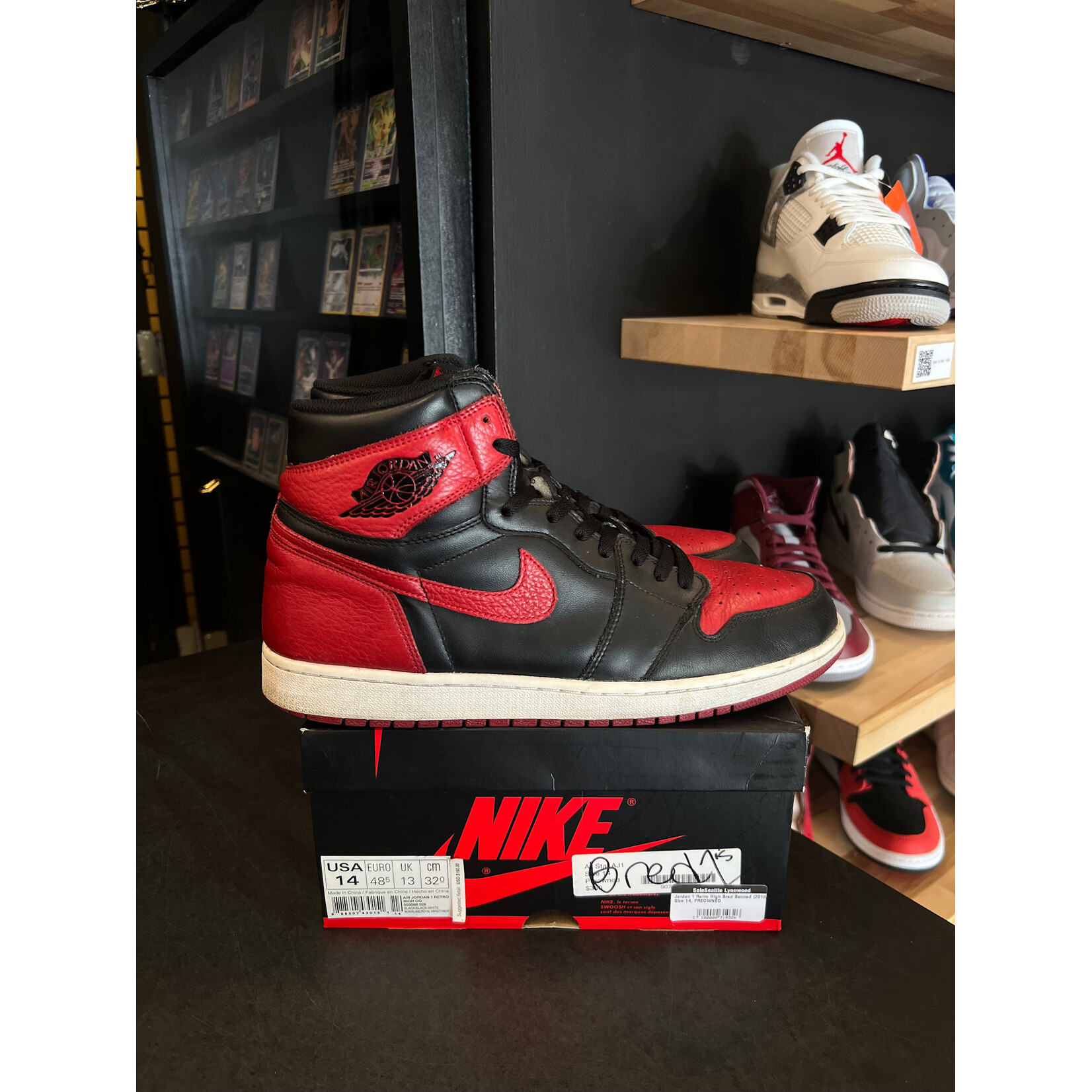 Jordan Jordan 1 Retro High Bred Banned (2016) Size 14, PREOWNED