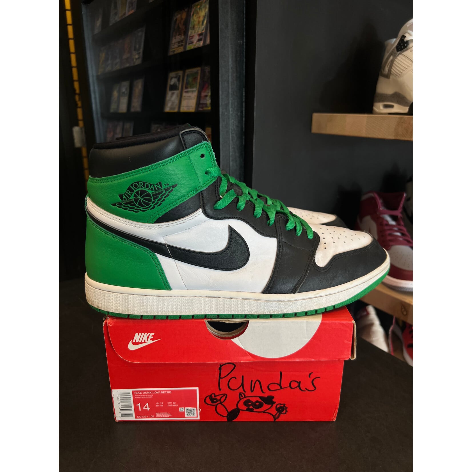 Jordan Jordan 1 Retro High OG Lucky Green Size 14, PREOWNED