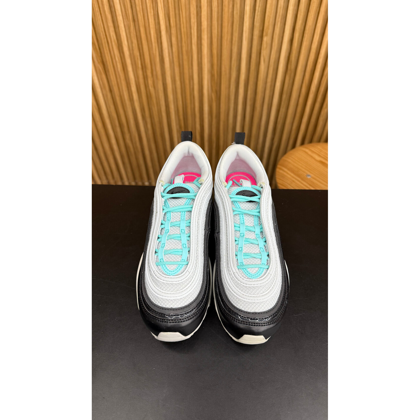 Nike Nike Air Max 97 Platinum Black Aurora Green (Women's) Size 8W, PREOWNED NO BOX
