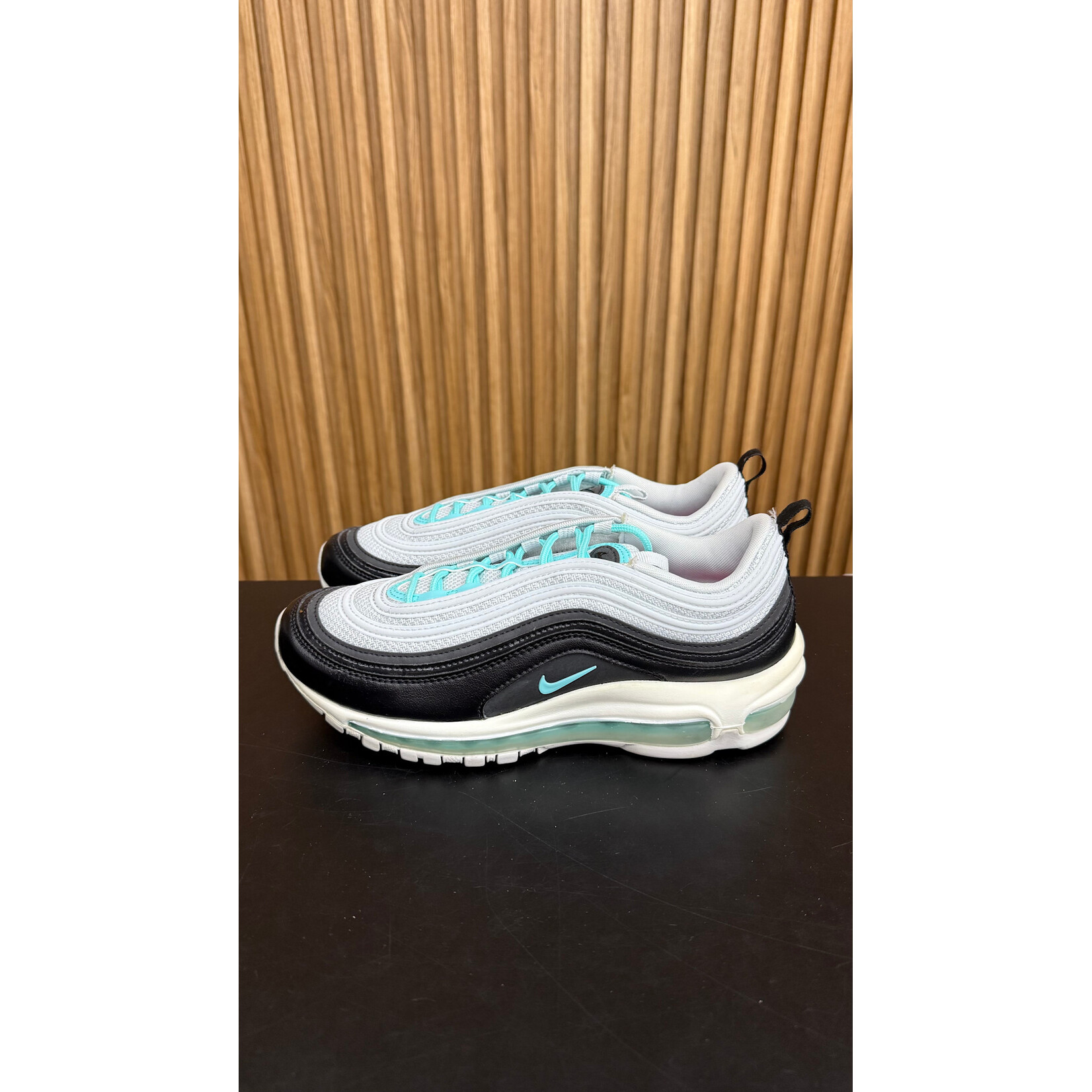 Nike Nike Air Max 97 Platinum Black Aurora Green (Women's) Size 8W, PREOWNED NO BOX