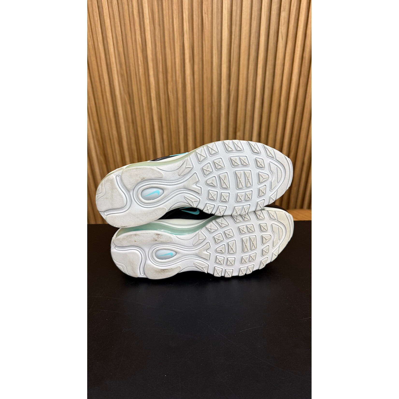 Nike Nike Air Max 97 Platinum Black Aurora Green (Women's) Size 8W, PREOWNED NO BOX