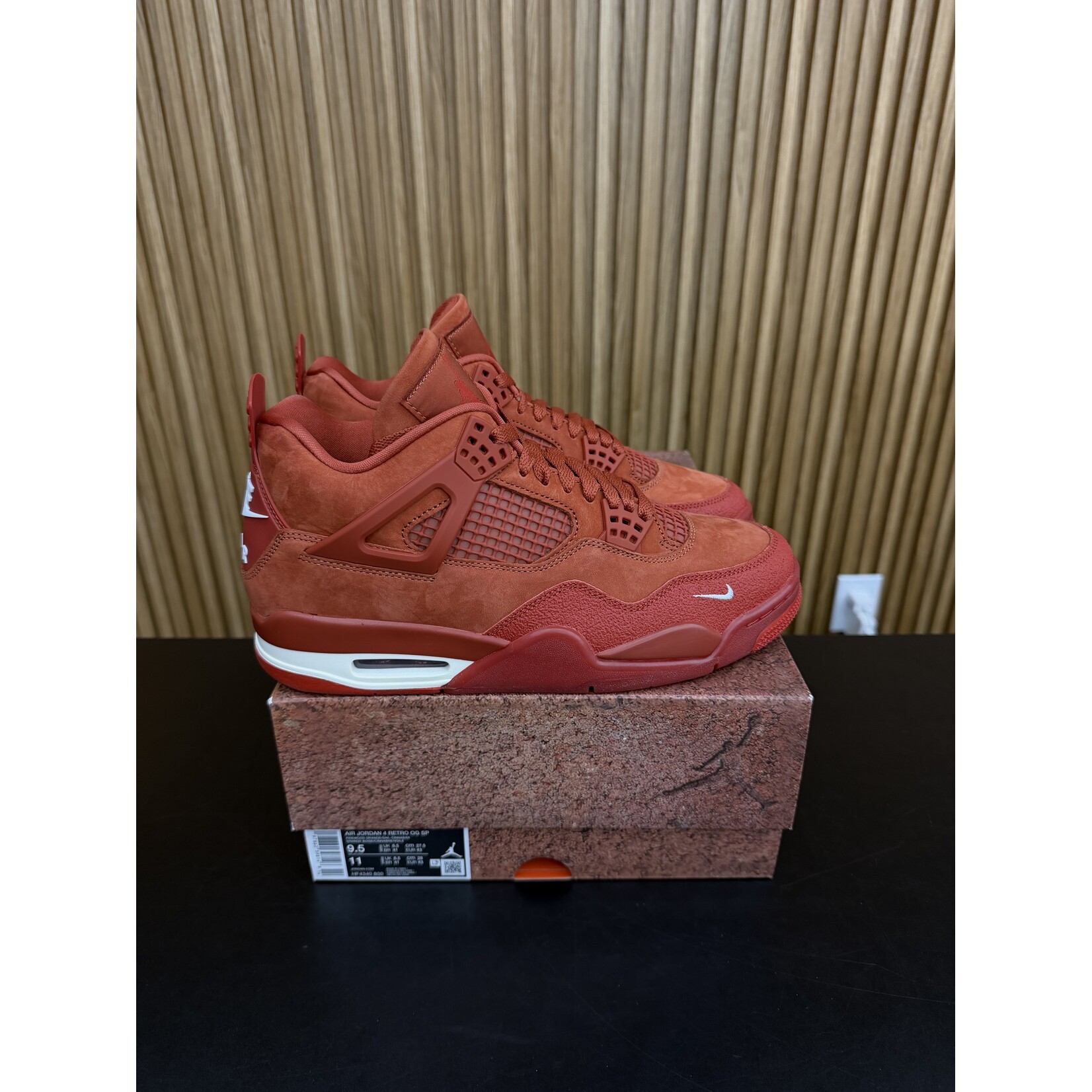 Jordan Jordan 4 Retro OG SP Nigel Sylvester Brick by Brick Size 9.5, PREOWNED TRIED ON