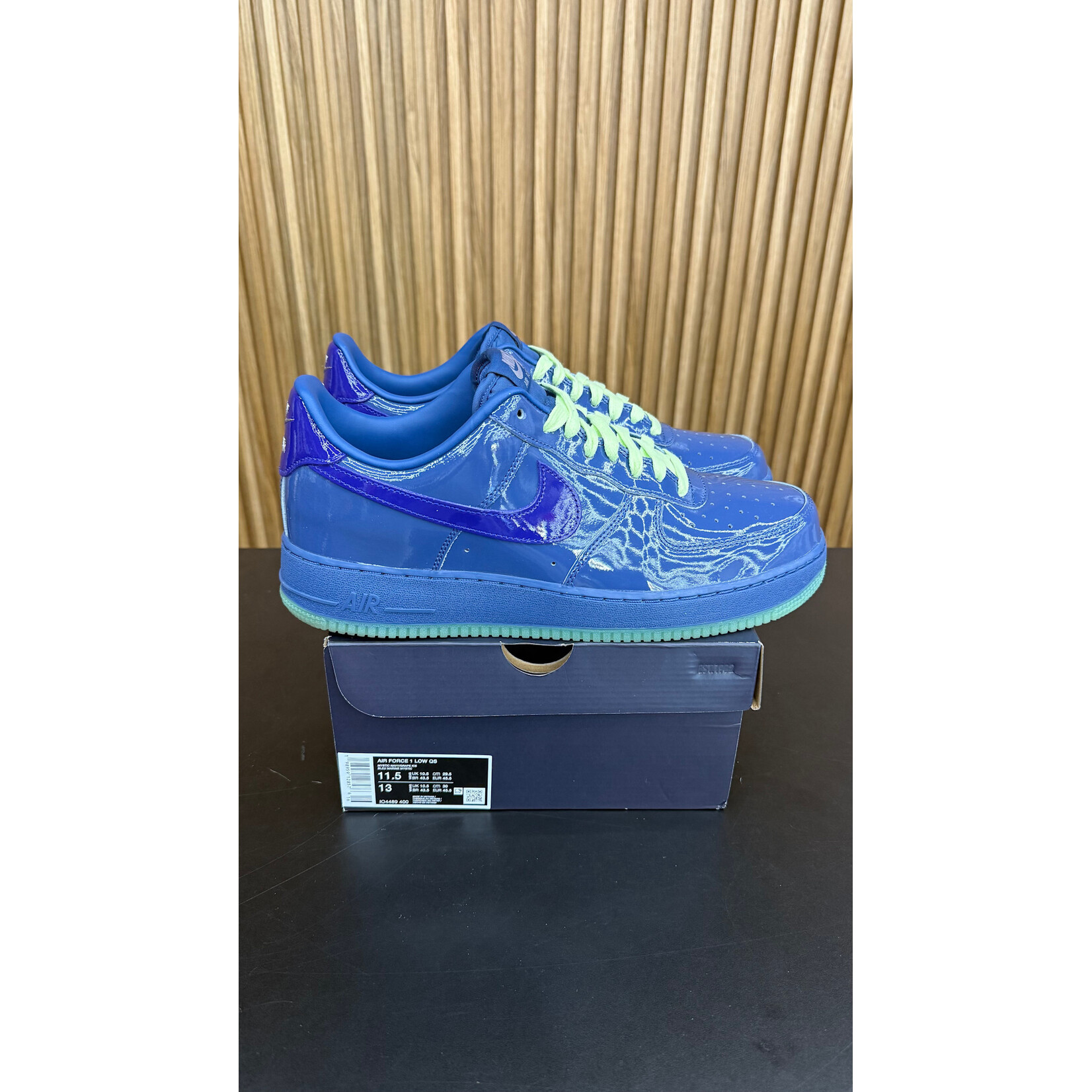 Nike Nike Air Force 1 Low Patent Leather Mystic Navy Grape Ice Size 11.5, PREOWNED