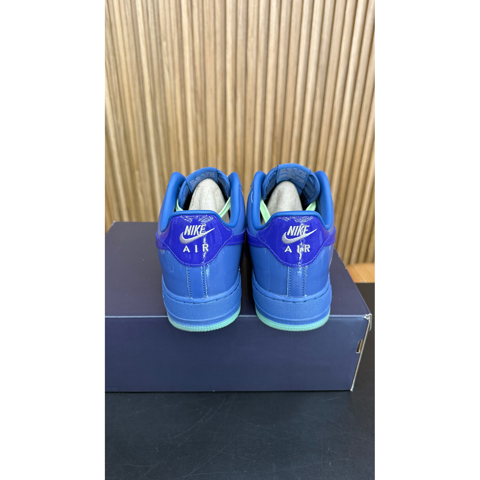 Nike Nike Air Force 1 Low Patent Leather Mystic Navy Grape Ice Size 11.5, PREOWNED