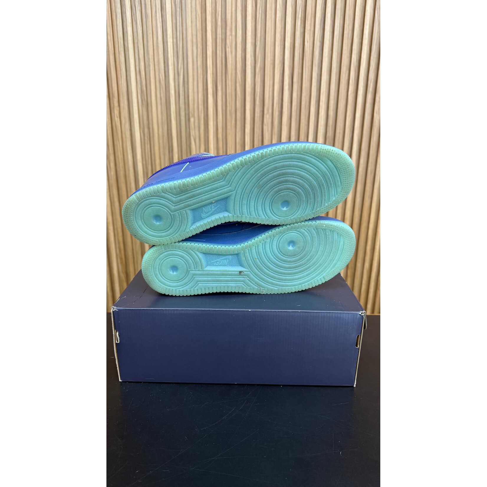Nike Nike Air Force 1 Low Patent Leather Mystic Navy Grape Ice Size 11.5, PREOWNED
